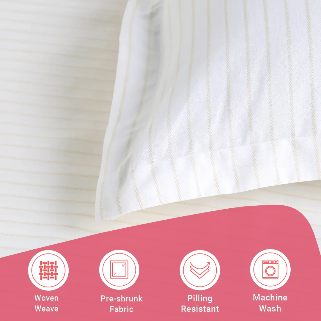 Bloomshire Classic | Everyday Charm Printed Cotton Bedsheet Set-Beige - Image 17