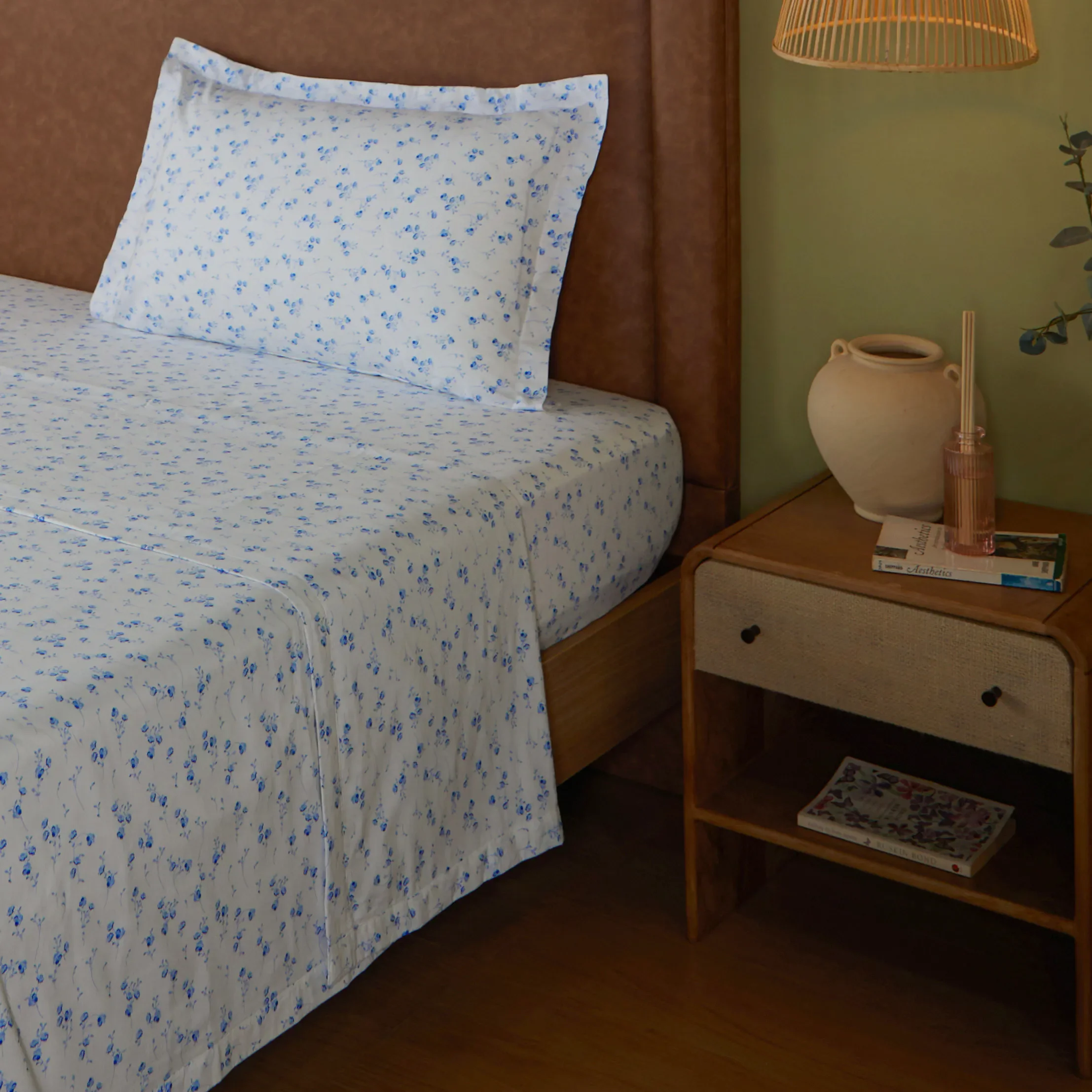 Bloomshire Classic | Everyday Charm Printed Reversible Dohar with Super Soft Flannel Layering-Ocean Blue