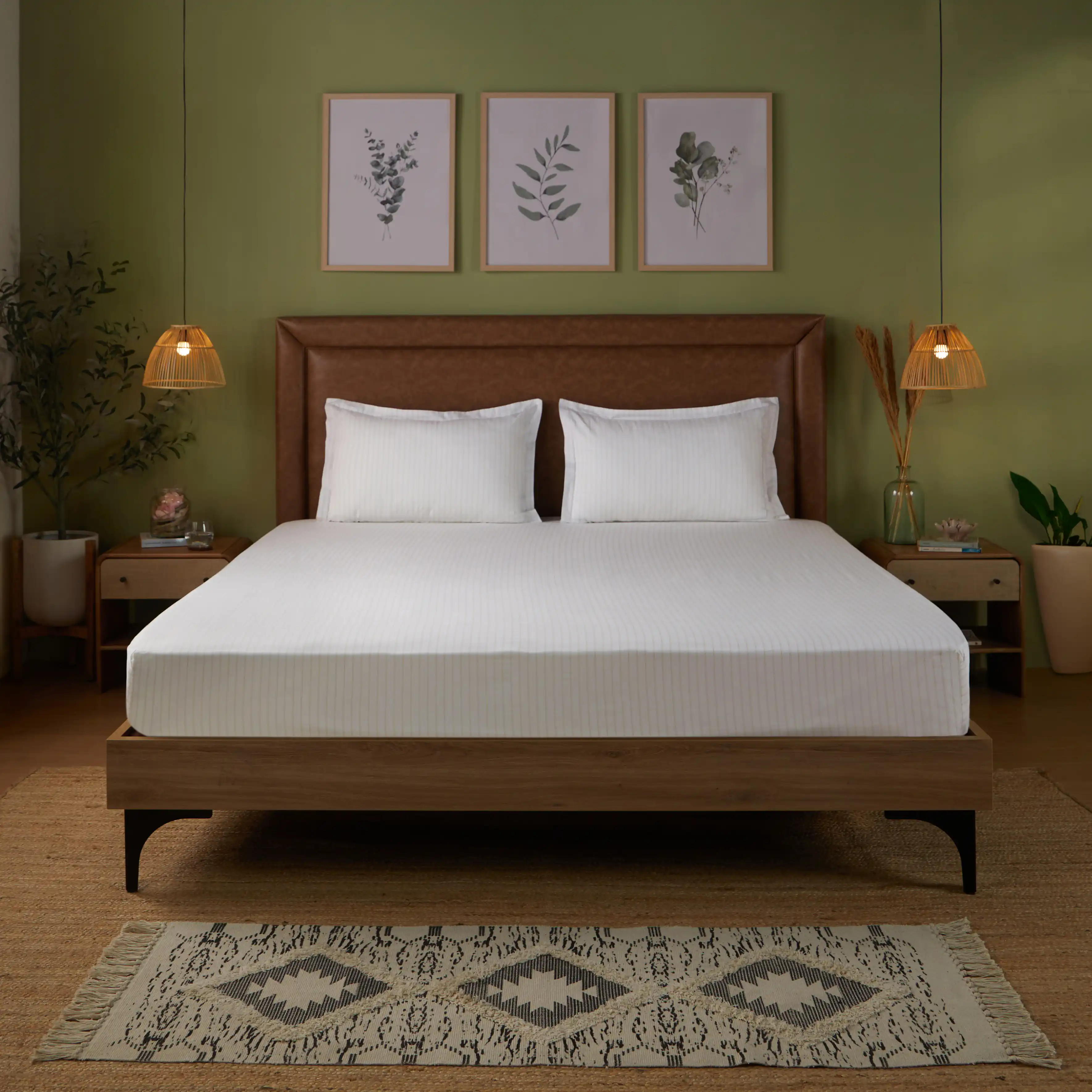 Bloomshire Classic | Everyday Charm Printed Cotton Fitted Sheet Set-Salmon - Image 16