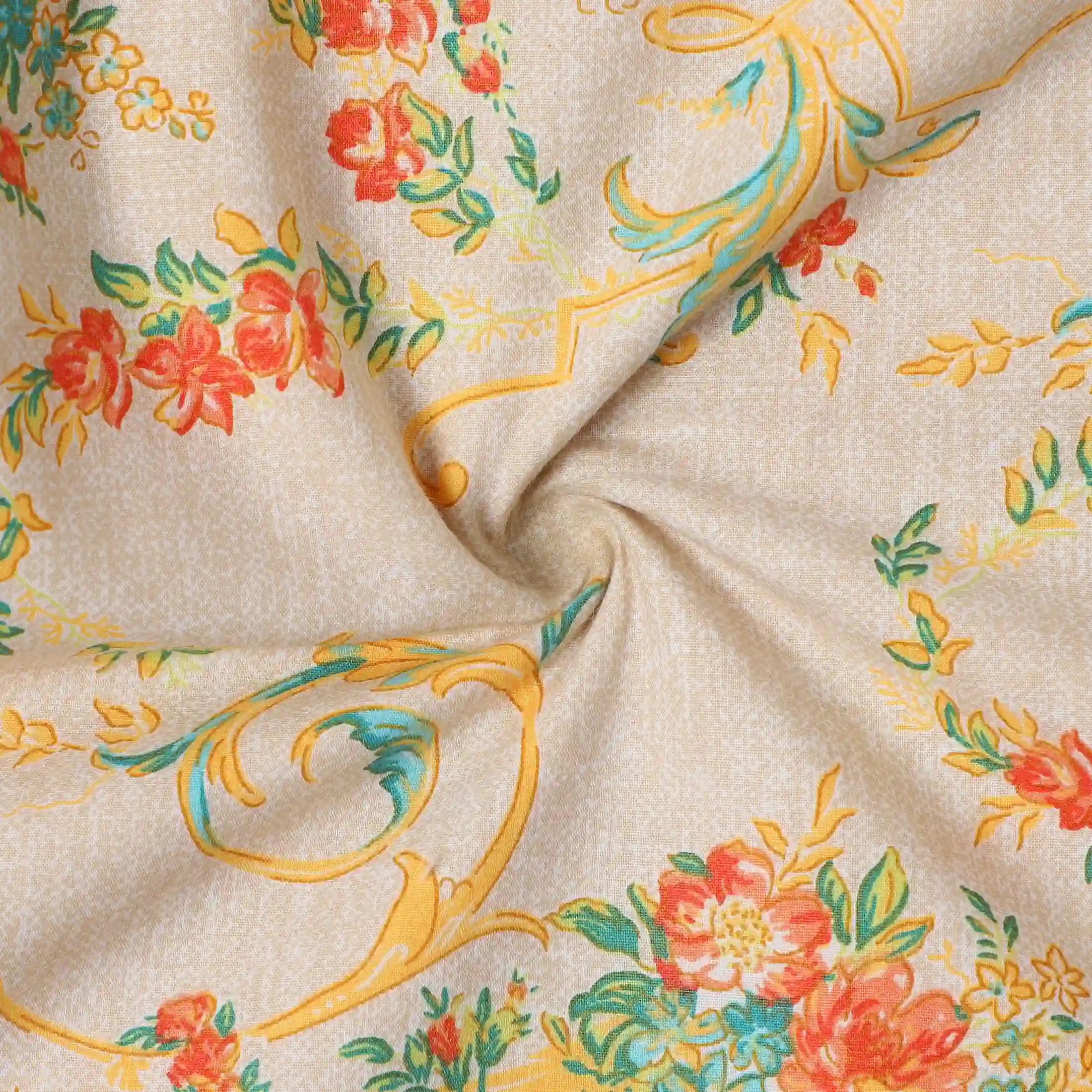 Bloomshire Luxe | Romantic Flora Printed Reversible Dohar with Super Soft Flannel Layering-Multicolour - Image 5
