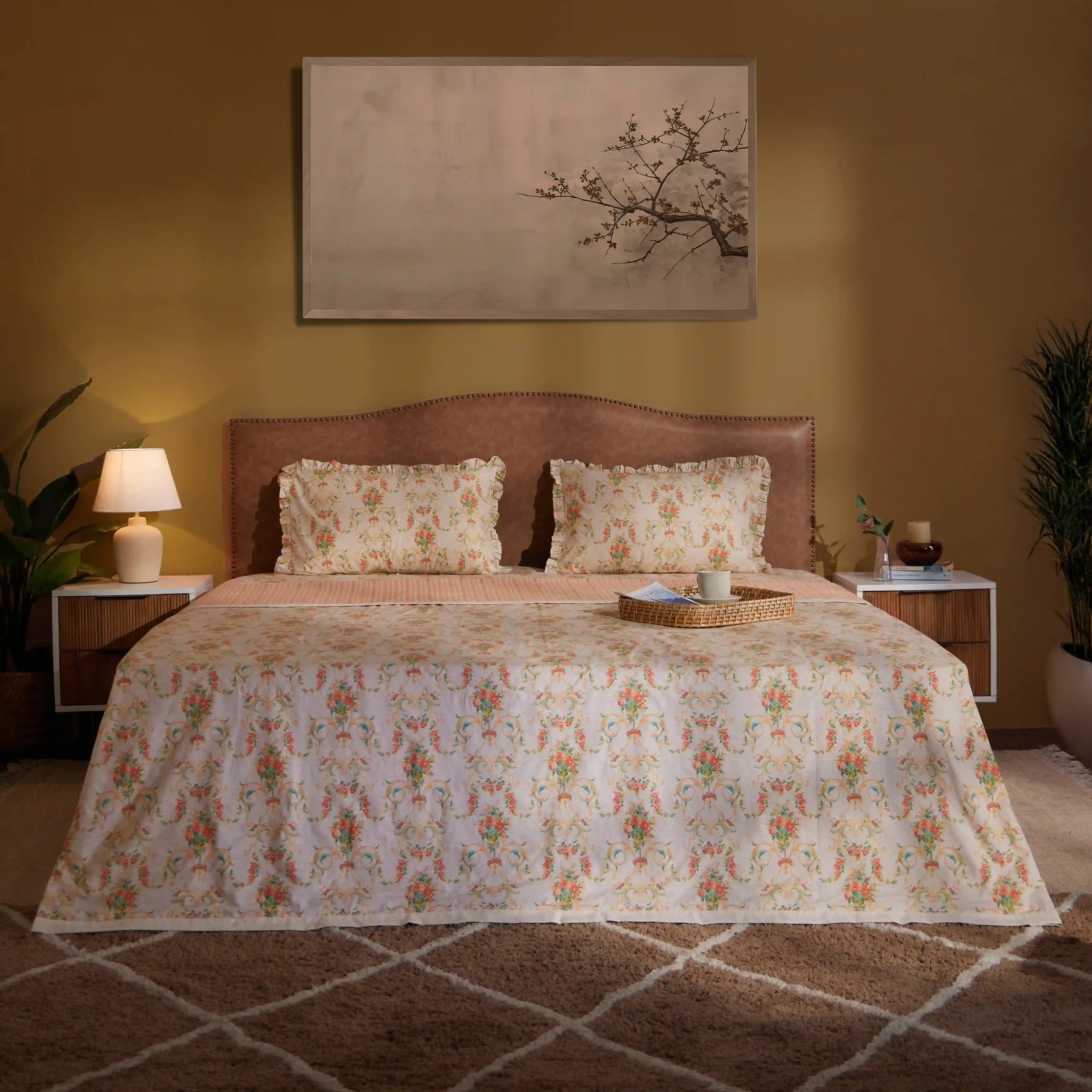 Bloomshire Luxe | Romantic Flora Printed Reversible Dohar with Super Soft Flannel Layering-Multicolour - Image 7
