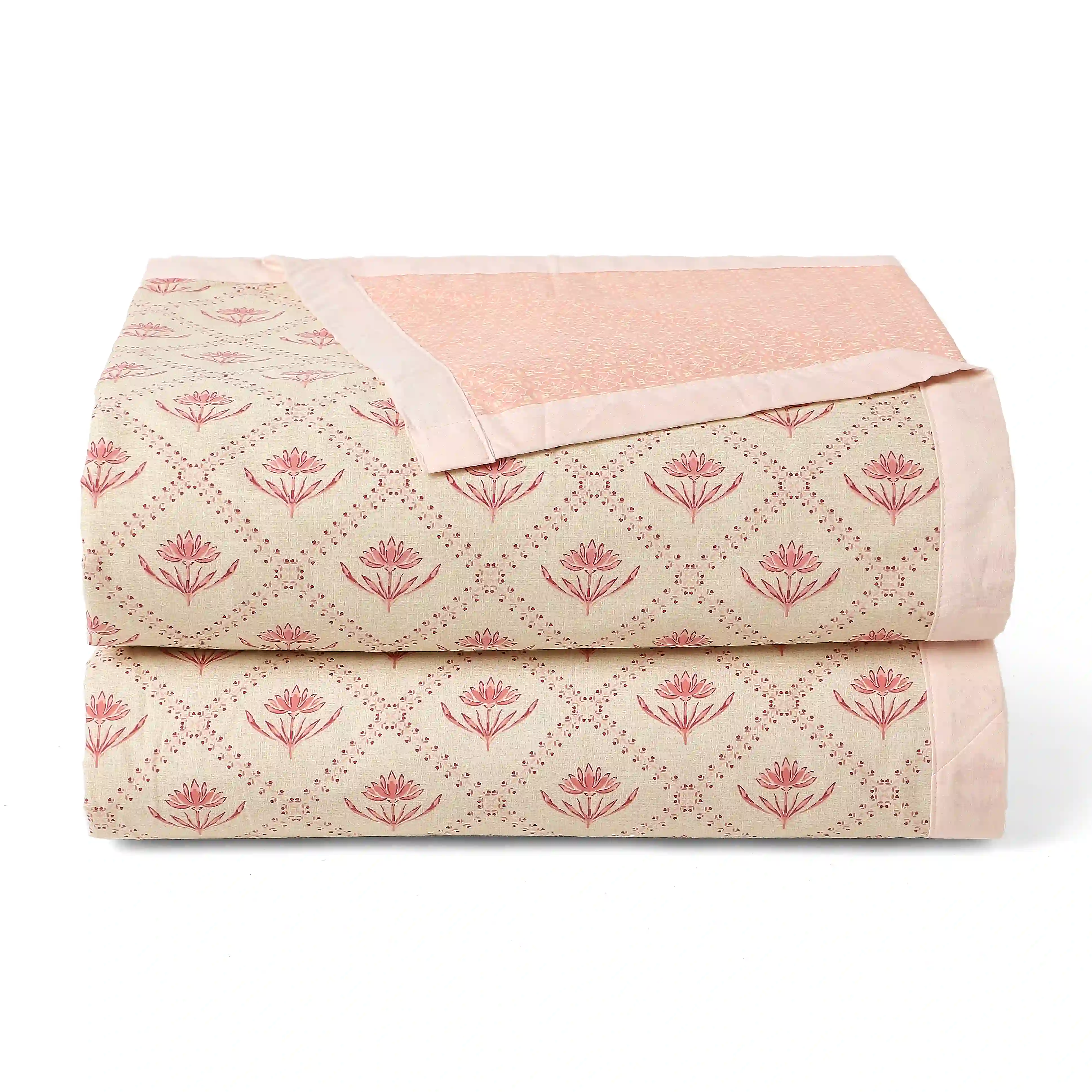 Chippa Lane | Contemporary Indian Print Design Coordinated Bedding Set | Set of Bedsheet & Dohars-Red - Image 5