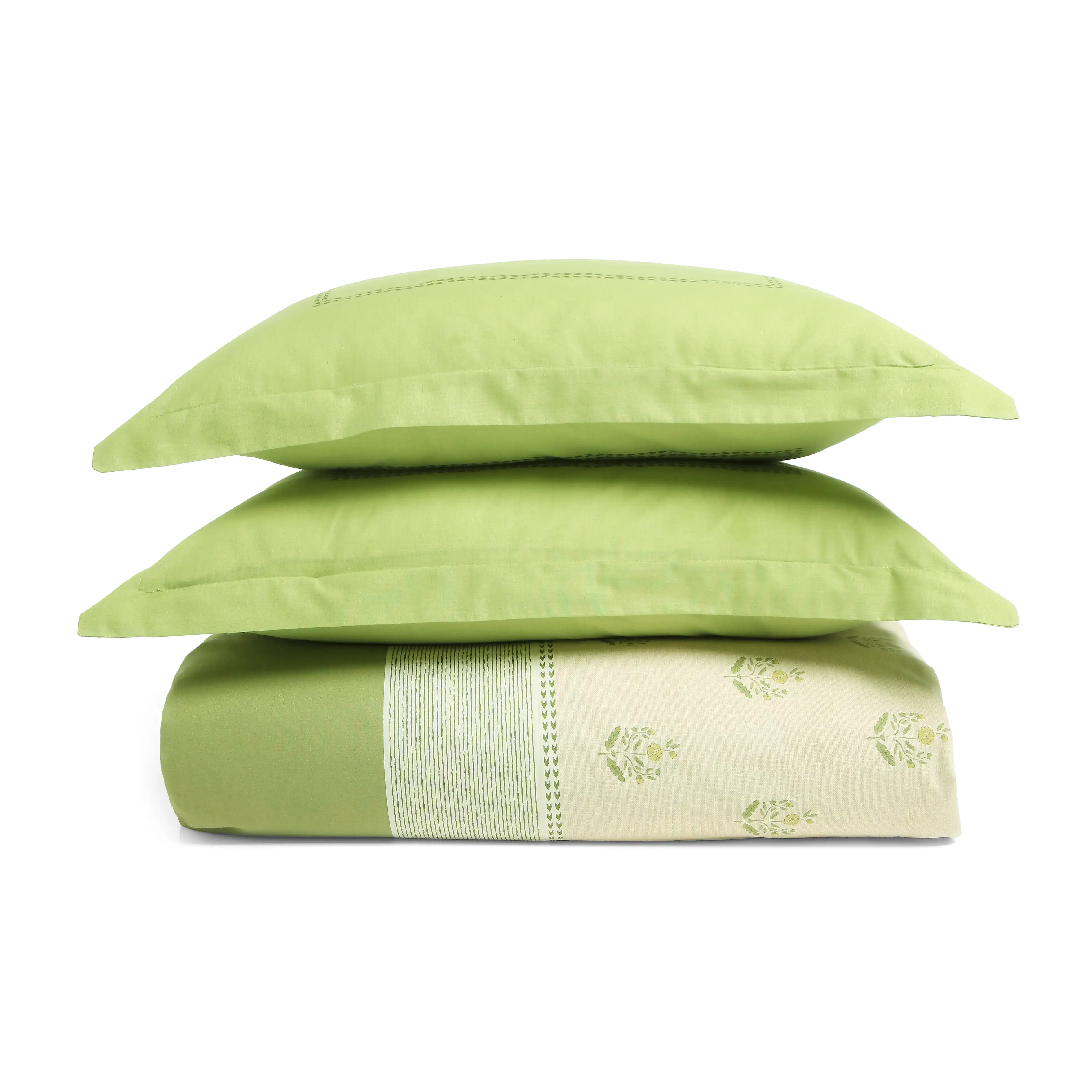 Chippa Lane | Contemporary Indian Print Design Cotton Bedsheet Set-Indian Moss - Image 9