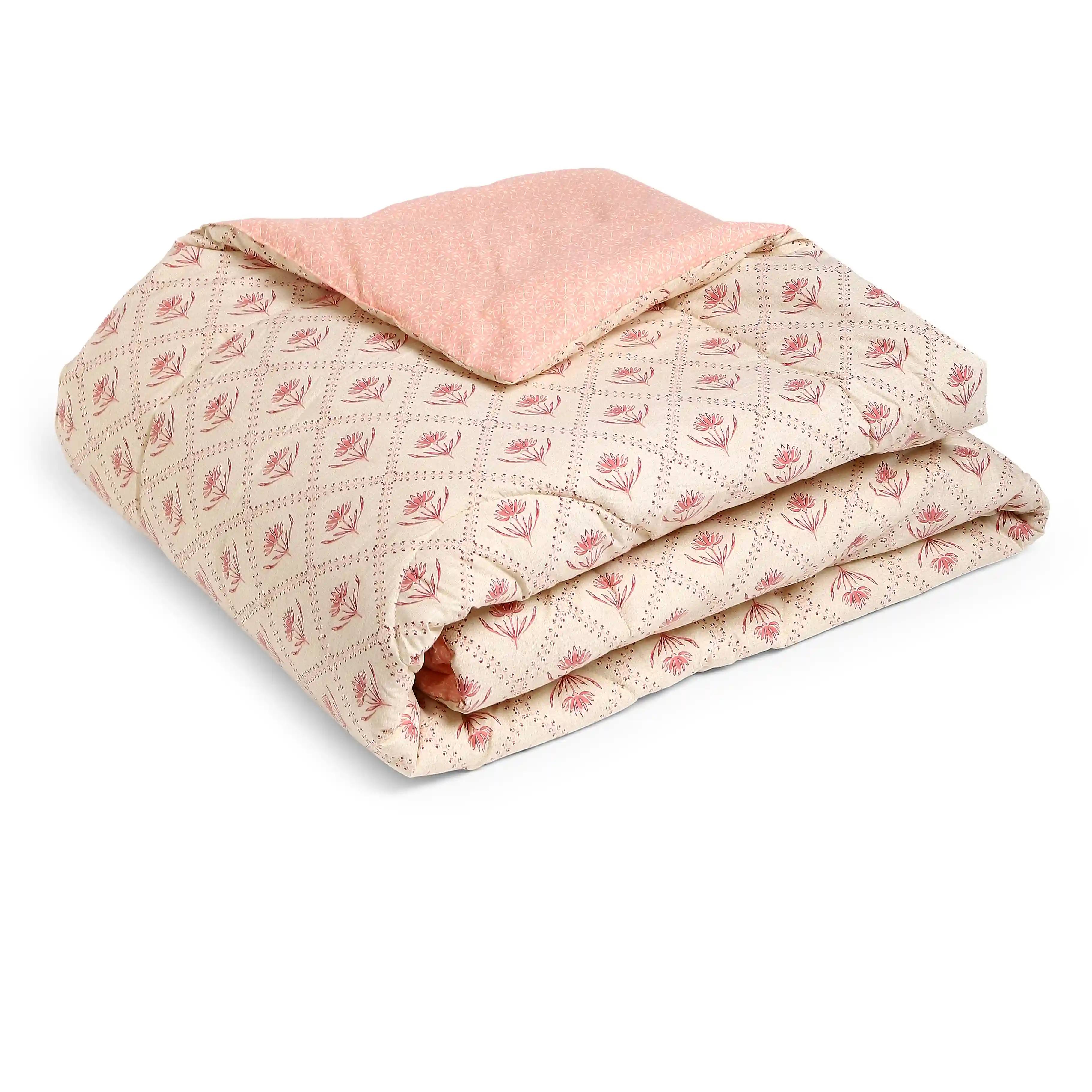Chippa Lane | Contemporary Indian Print Design 240GSM Reversible Comforter for Extra Warmth-Red - Image 4