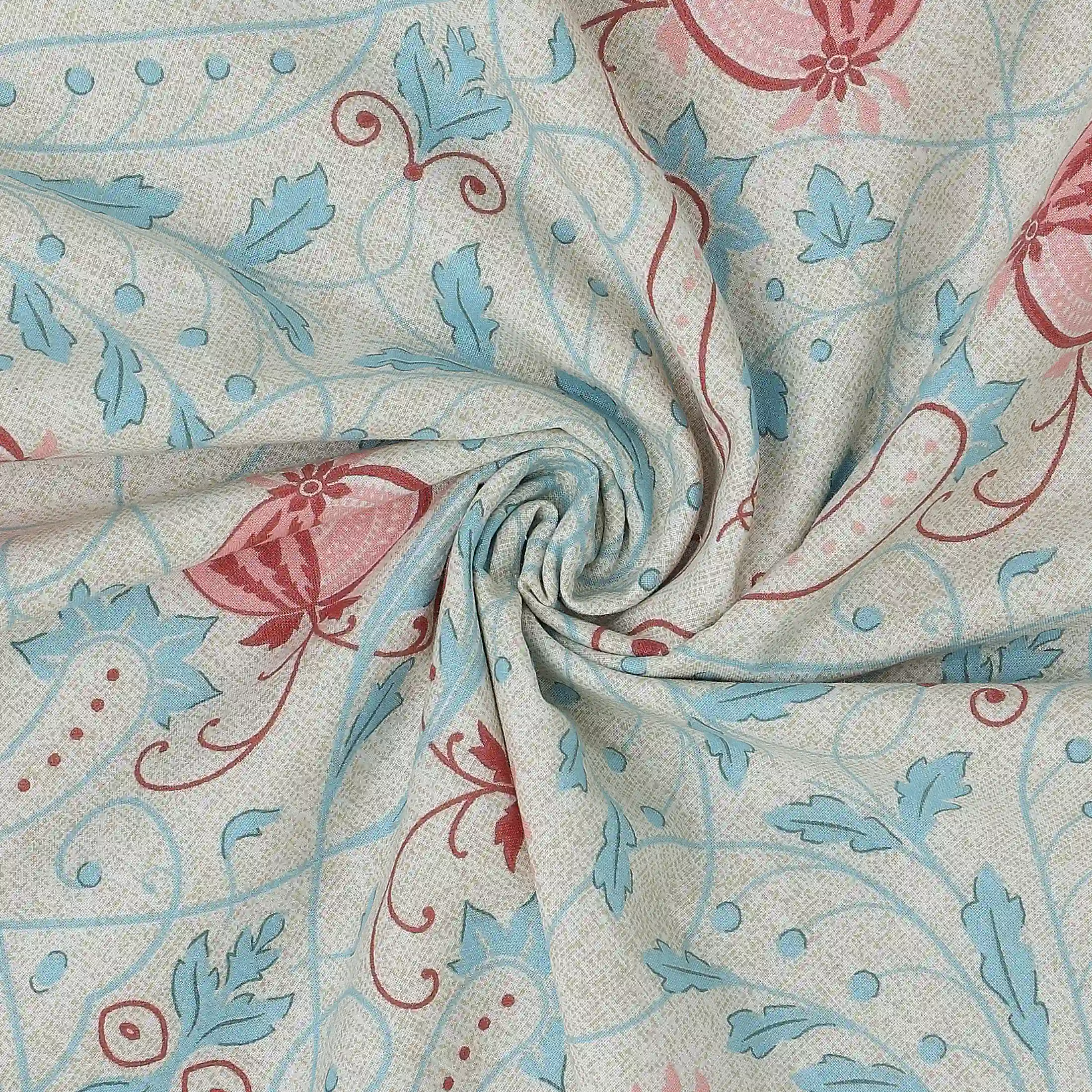 Chippa Lane | Contemporary Indian Print Design Reversible Dohar with Super Soft Flannel Layering-Light Blue - Image 5