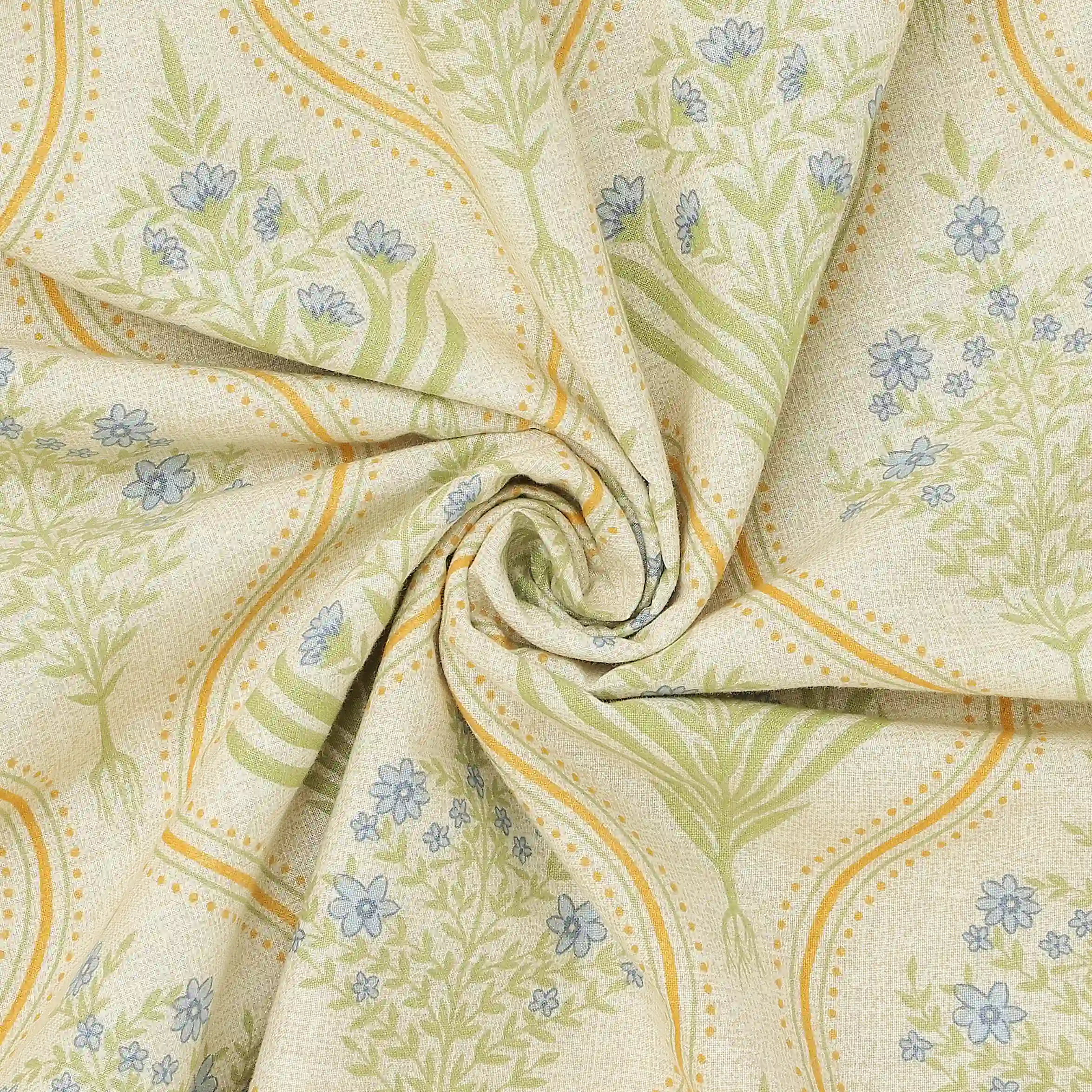 Chippa Lane | Contemporary Indian Print Design Reversible Dohar with Super Soft Flannel Layering-Mustard - Image 10