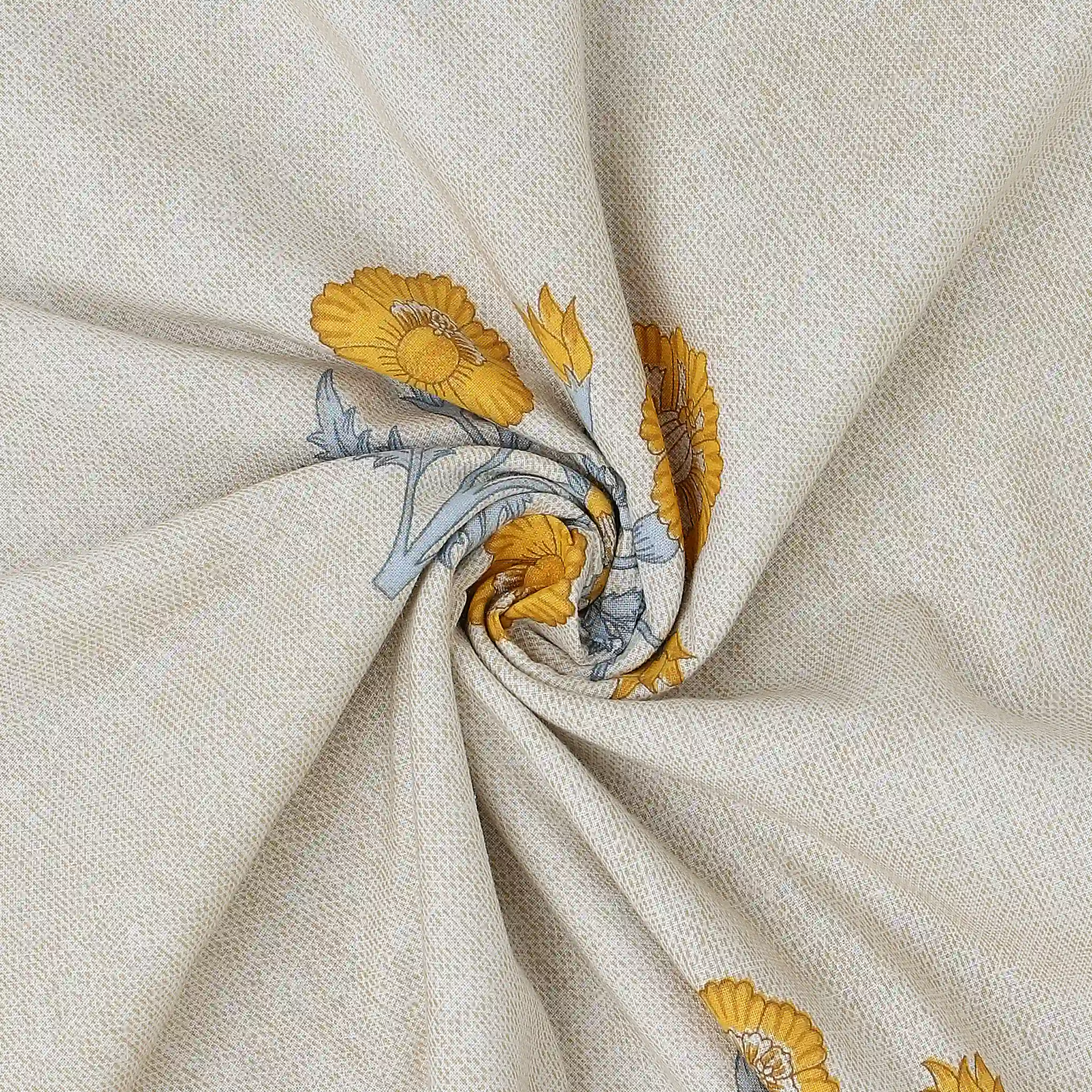Chippa Lane | Contemporary Indian Print Design Reversible Dohar with Super Soft Flannel Layering-Ochre - Image 10