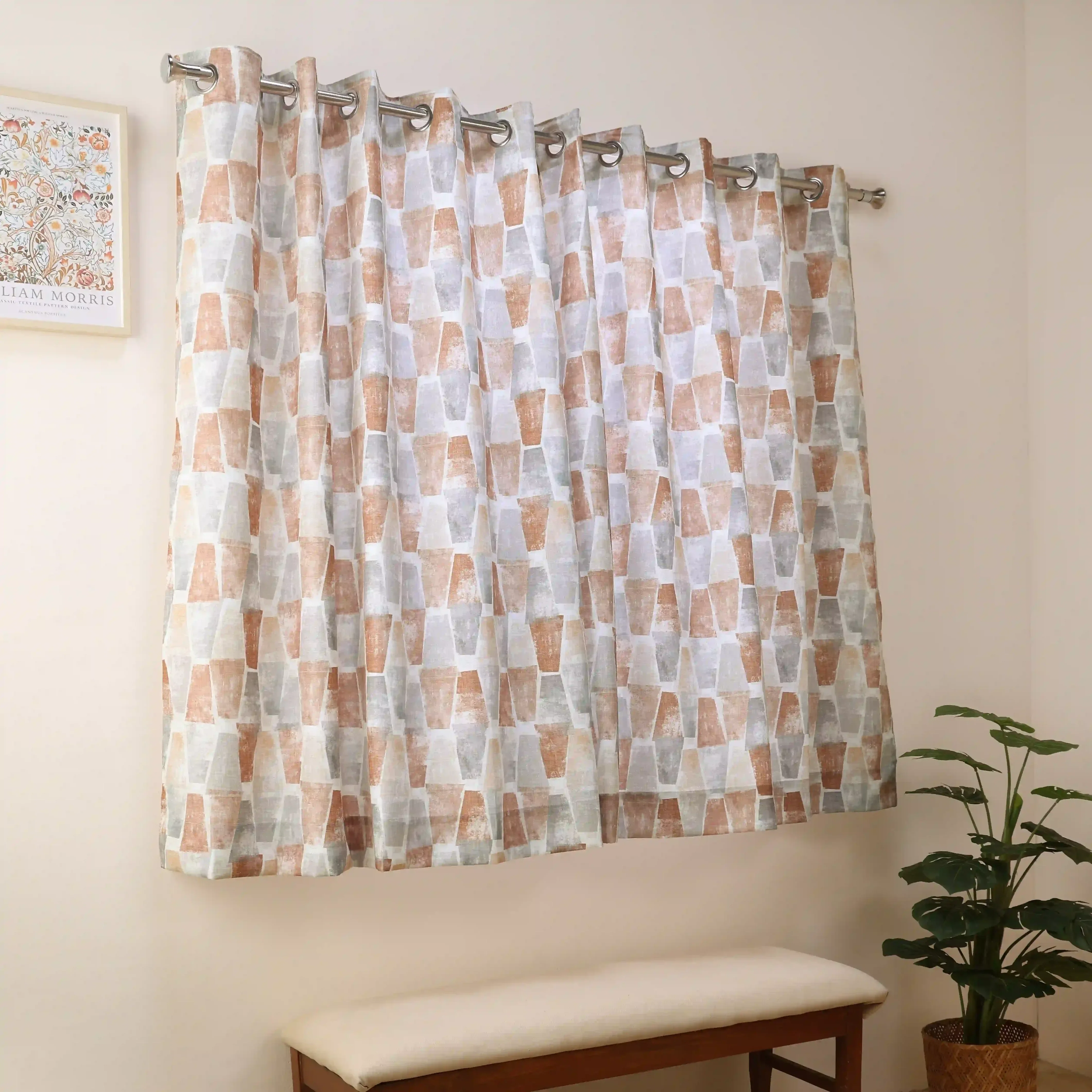 Chippa Lane Set Of 2 Printed Readymade Curtains | Brickscapes - Image 13