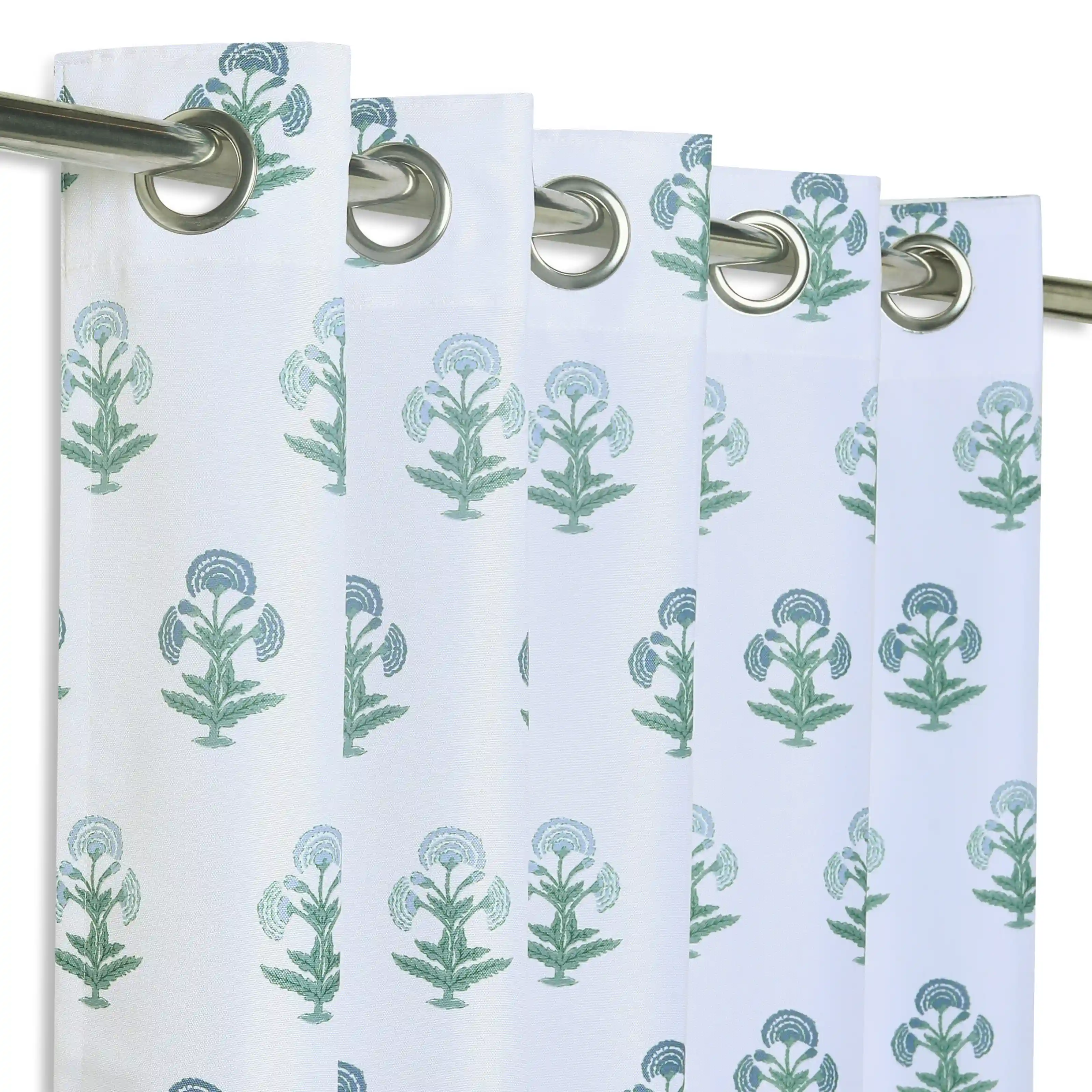 Chippa Lane Set Of 2 Printed Readymade Curtains | 
Jaipur Echo - Image 10