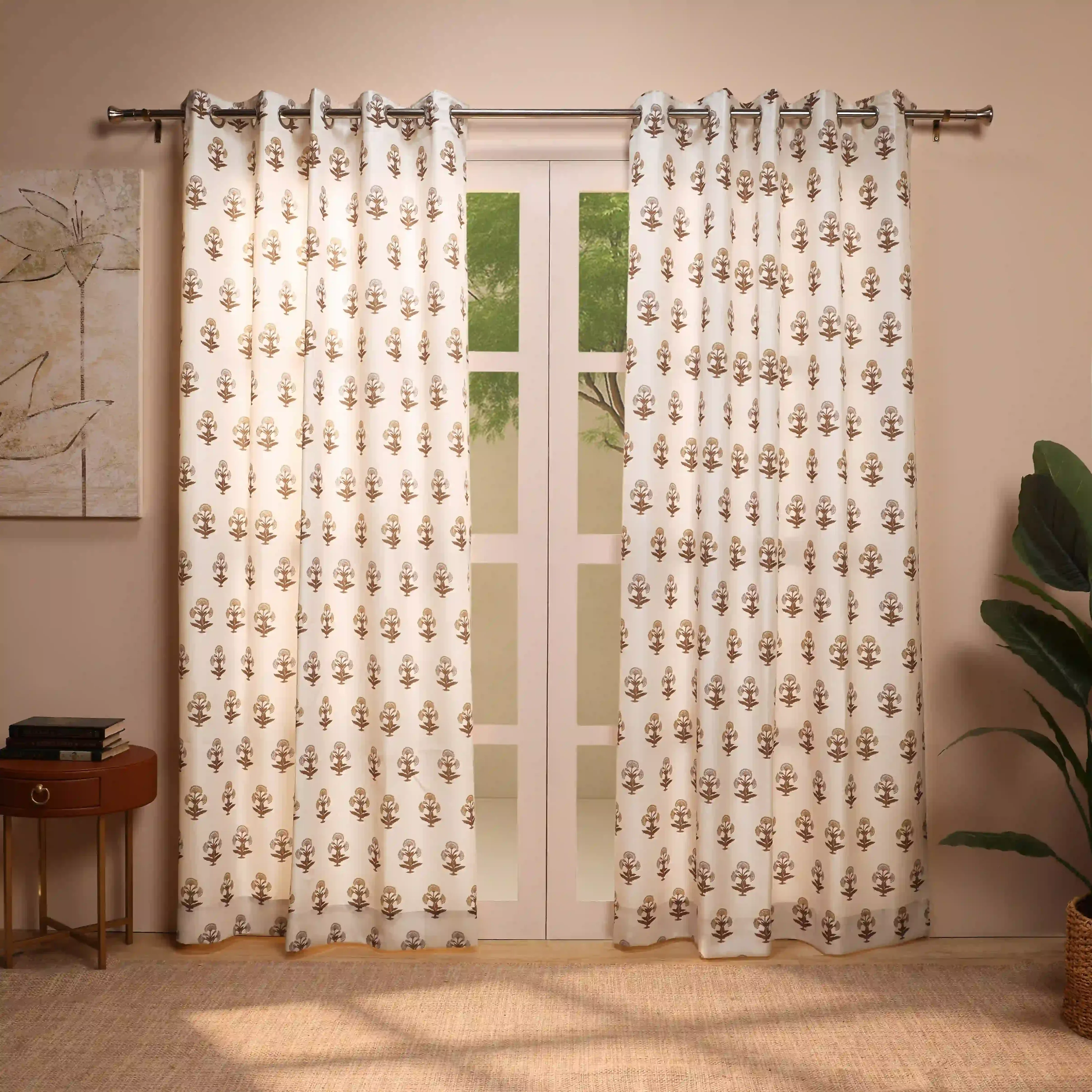 Chippa Lane Set Of 2 Printed Readymade Curtains | 
Jaipur Echo - Image 21