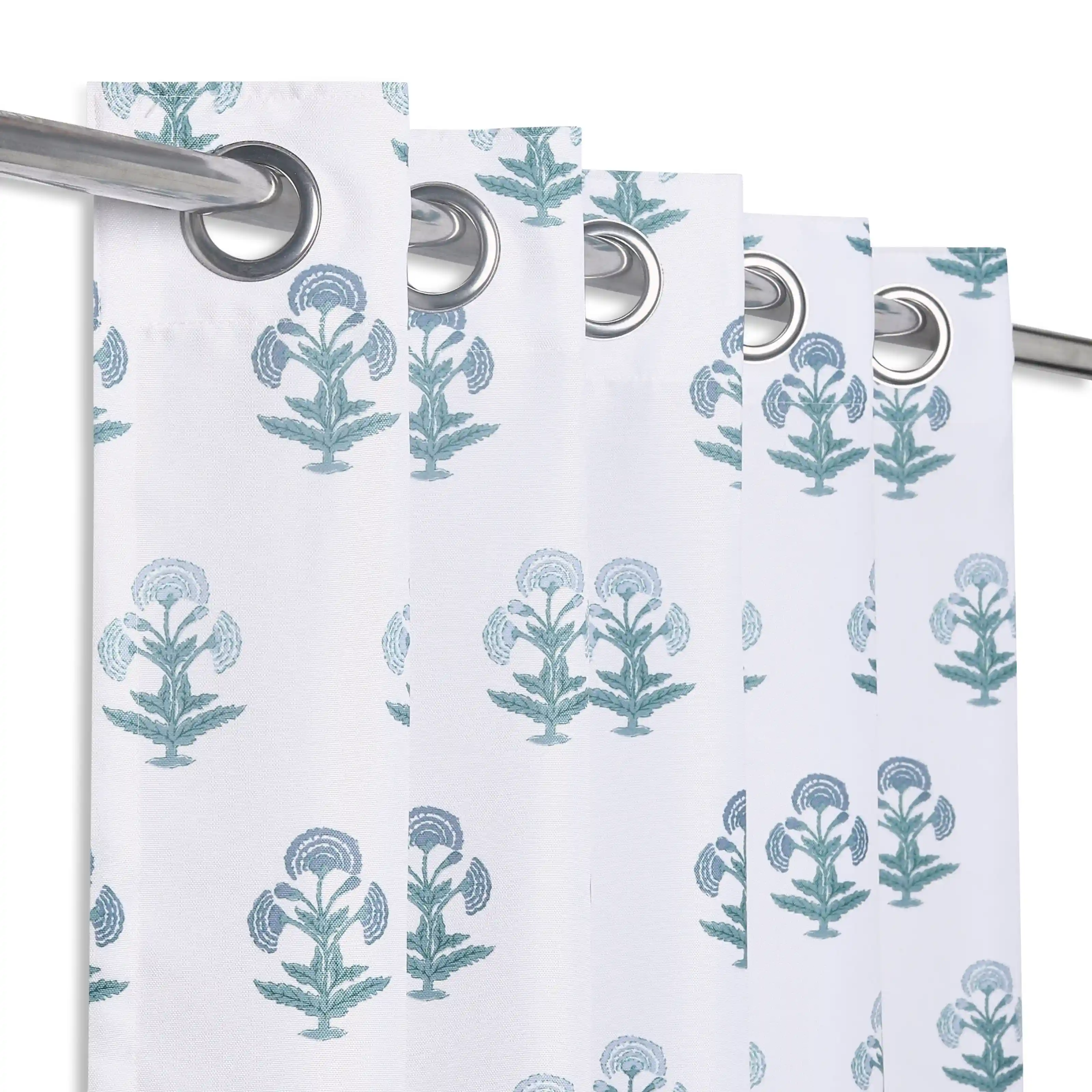 Chippa Lane Set Of 2 Printed Readymade Curtains | 
Jaipur Echo - Image 6