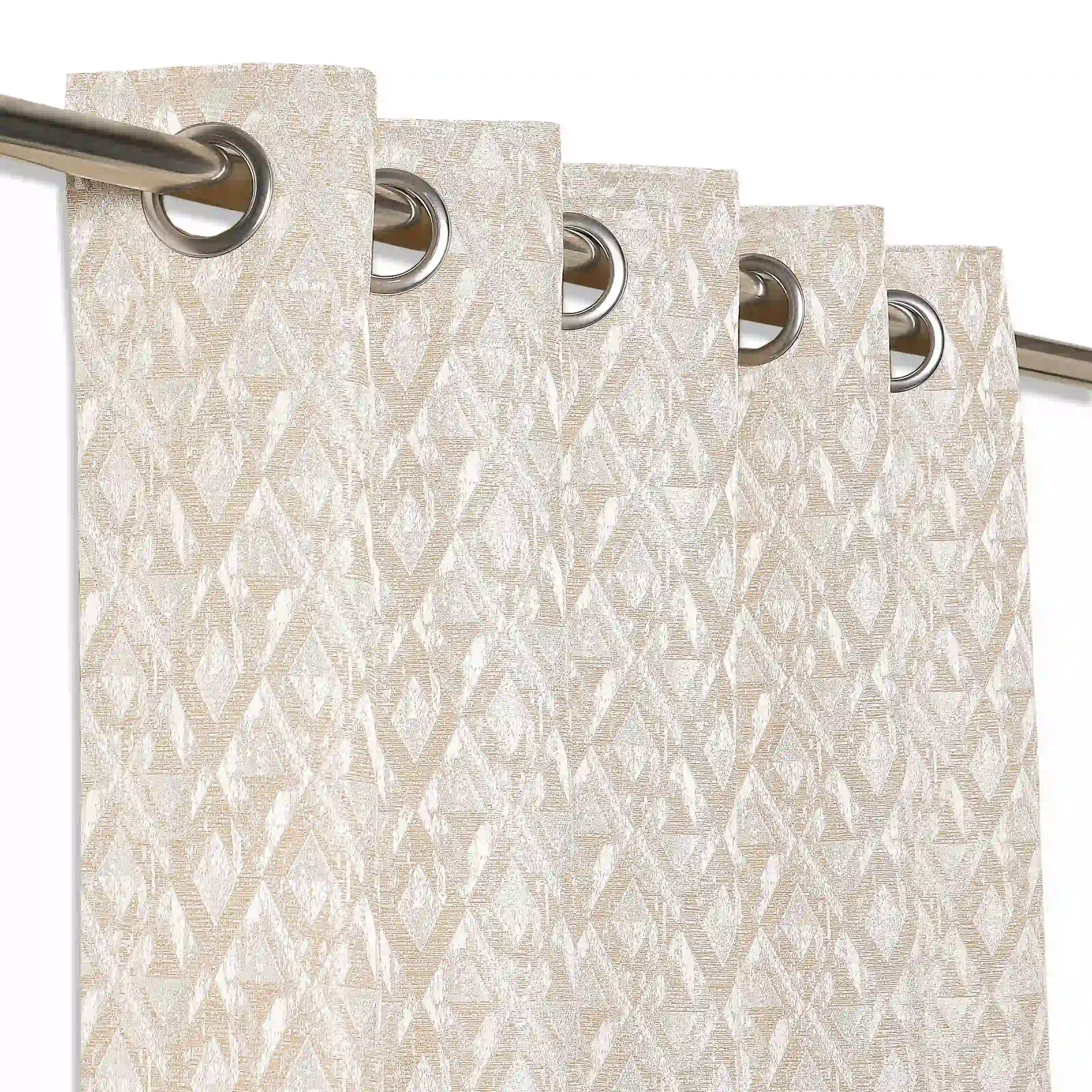 De Jacquard - Classic Set Of 2 Jacquard Readymade Curtains | Diamond Drift - Image 22