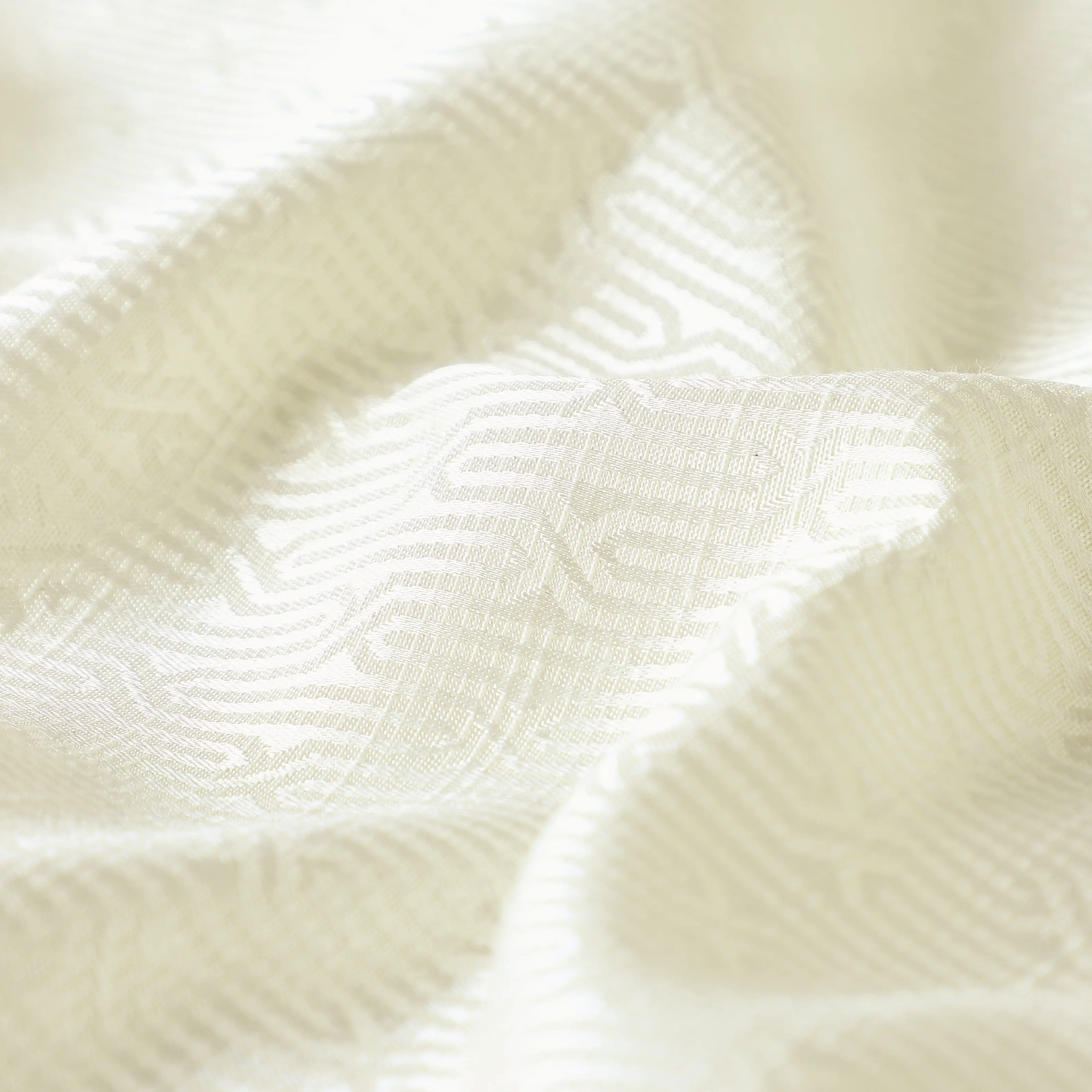 De Jacquard - Classic Set Of 2 Jacquard Readymade Curtains | Layered Lines - Image 11