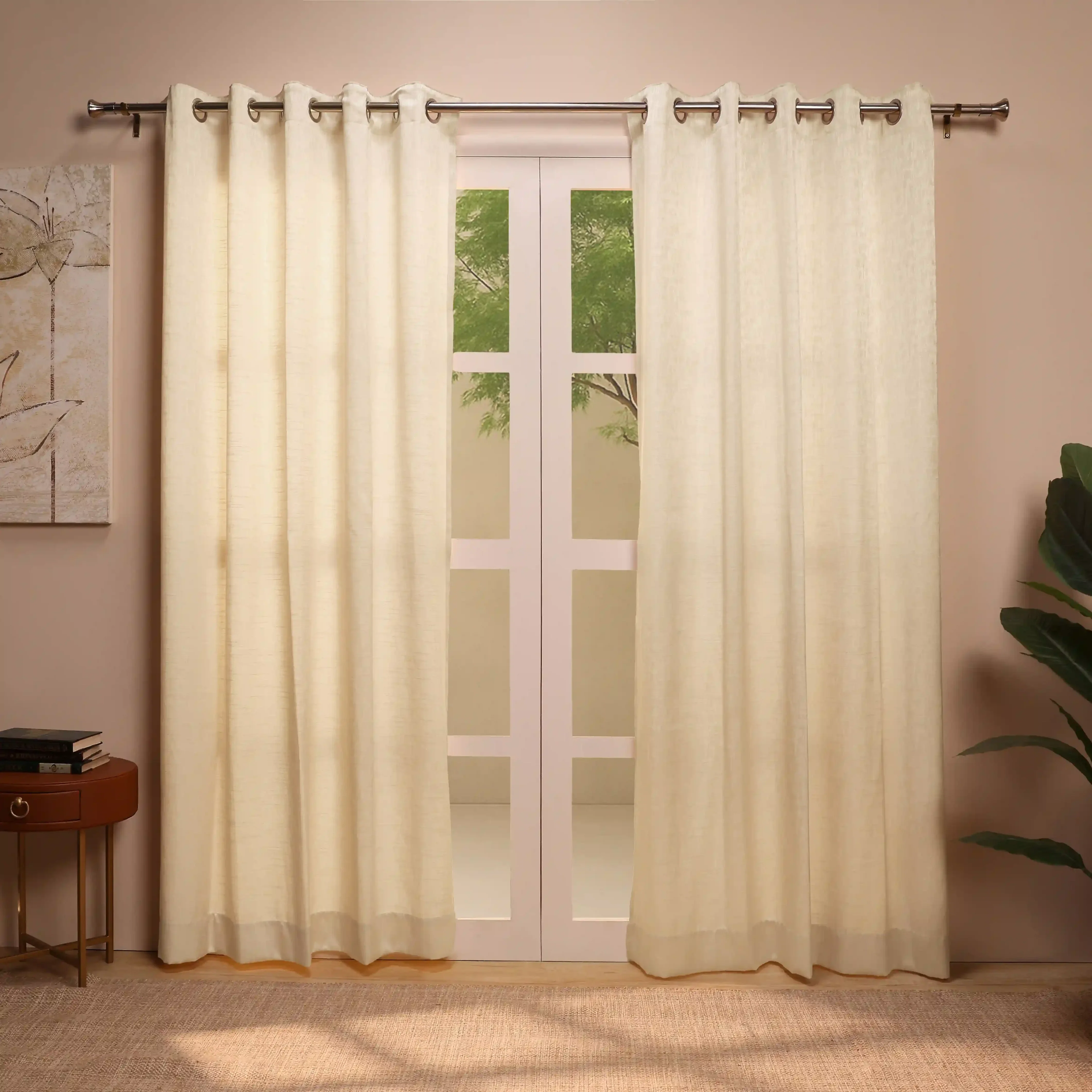 De Jacquard - Classic Set Of 2 Jacquard Readymade Curtains | Urban Melange - Image 17