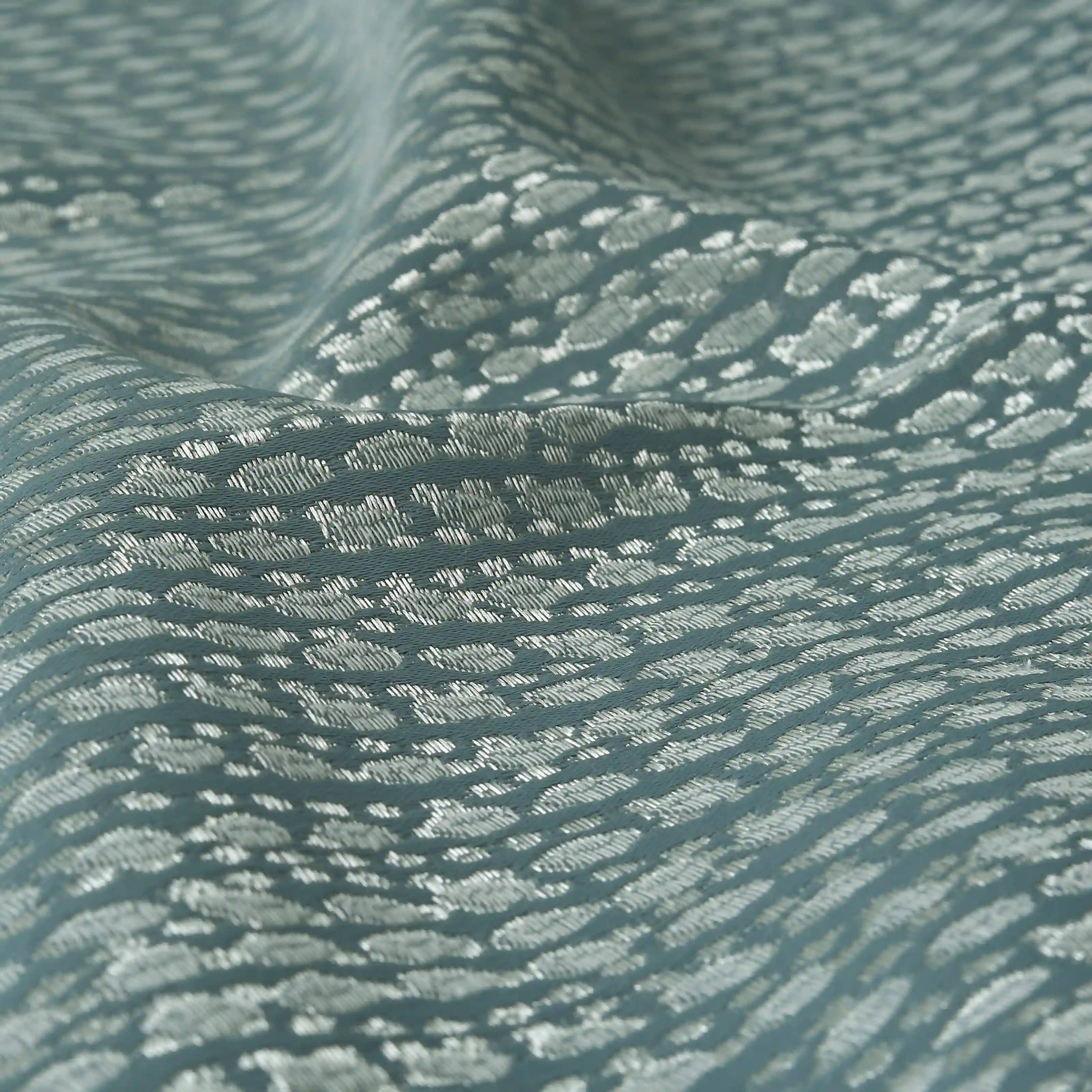 De Jacquard - Luxe Set Of 2 Jacquard Readymade Curtains | Natural Imprint - Image 51