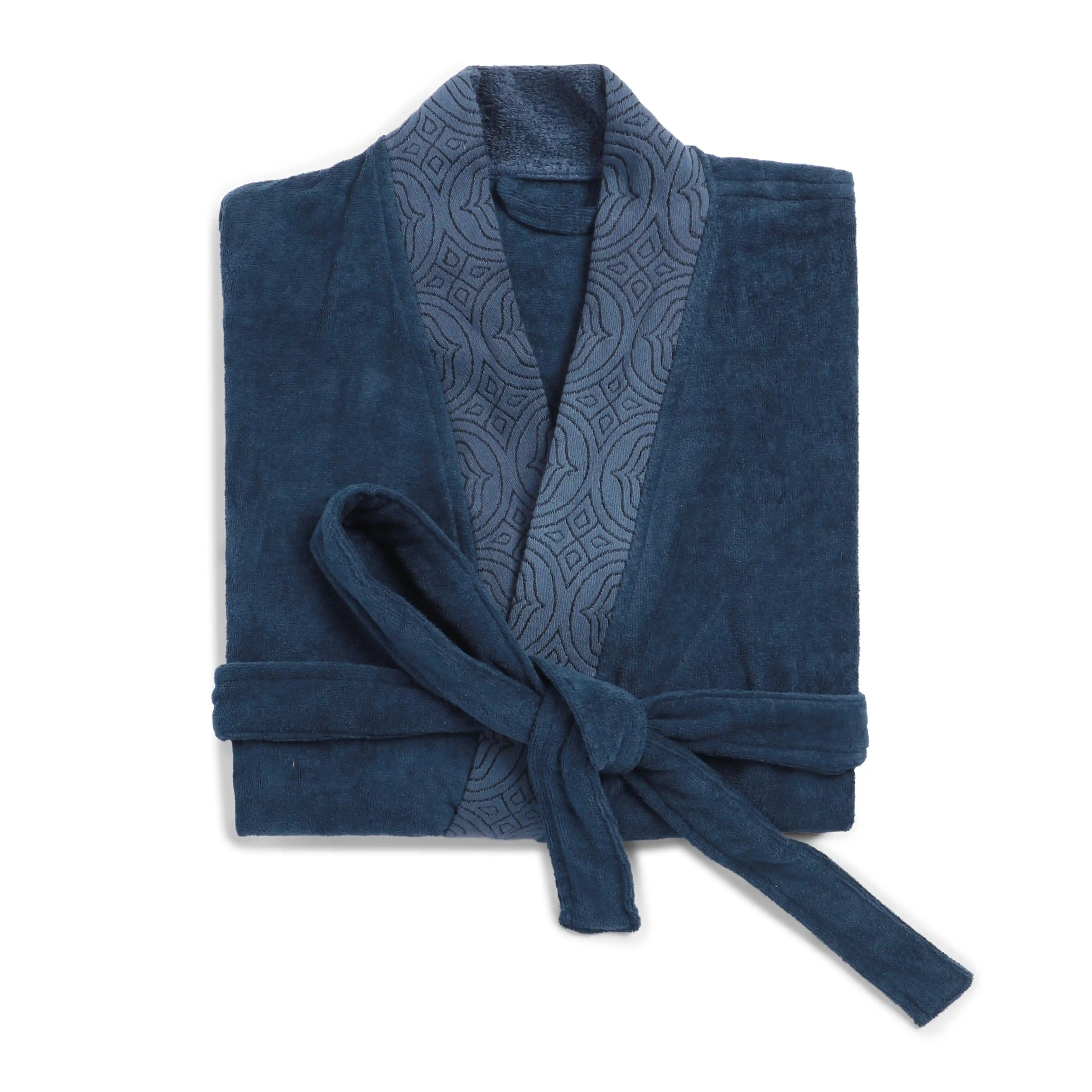 De Jacquard | Super Absorbent & Luxurious Bathrobe | With Decorative Jacquard Collar & Cuff - Image 7