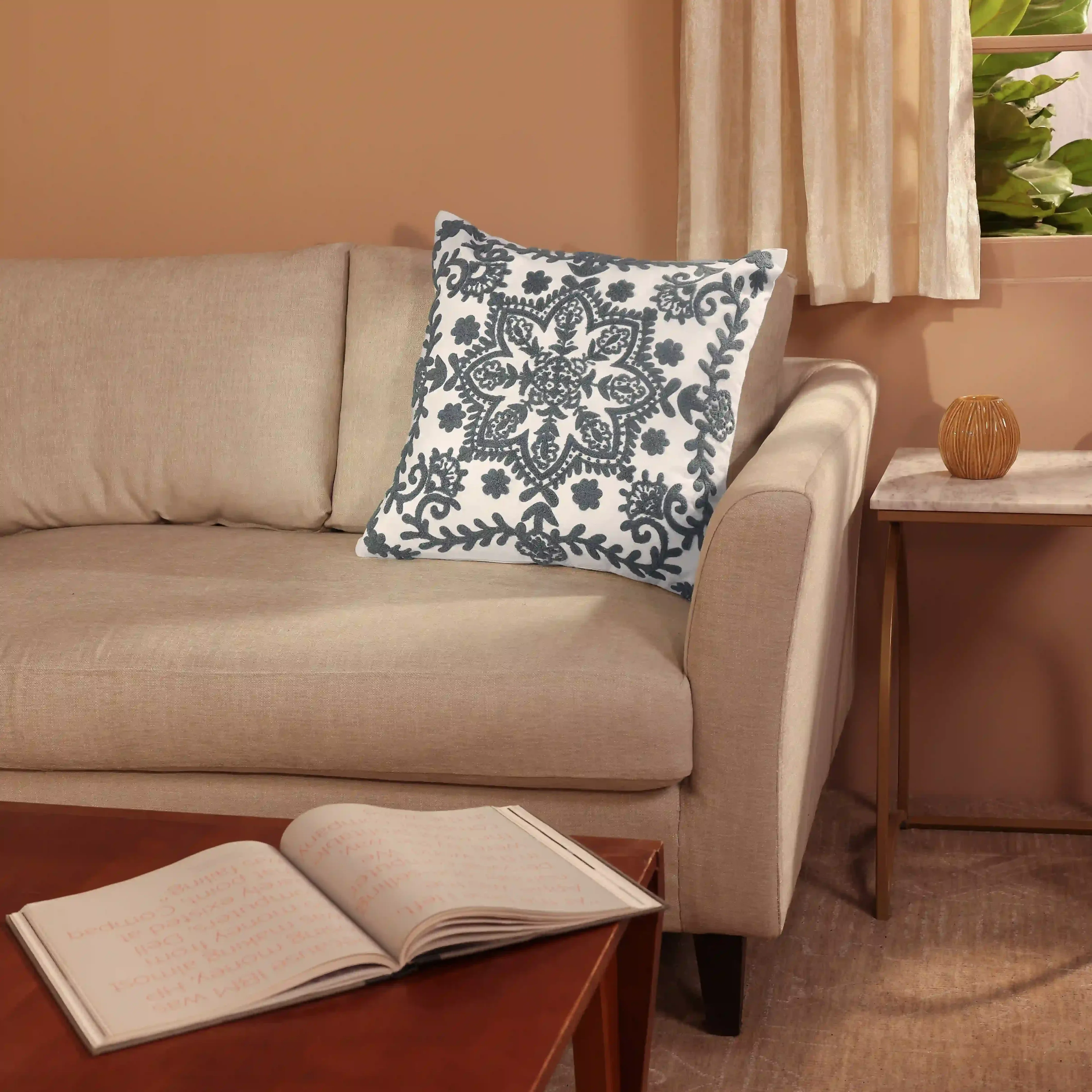 Espricia Embroidered Cushion Cover | Banjara Bloom - Image 44