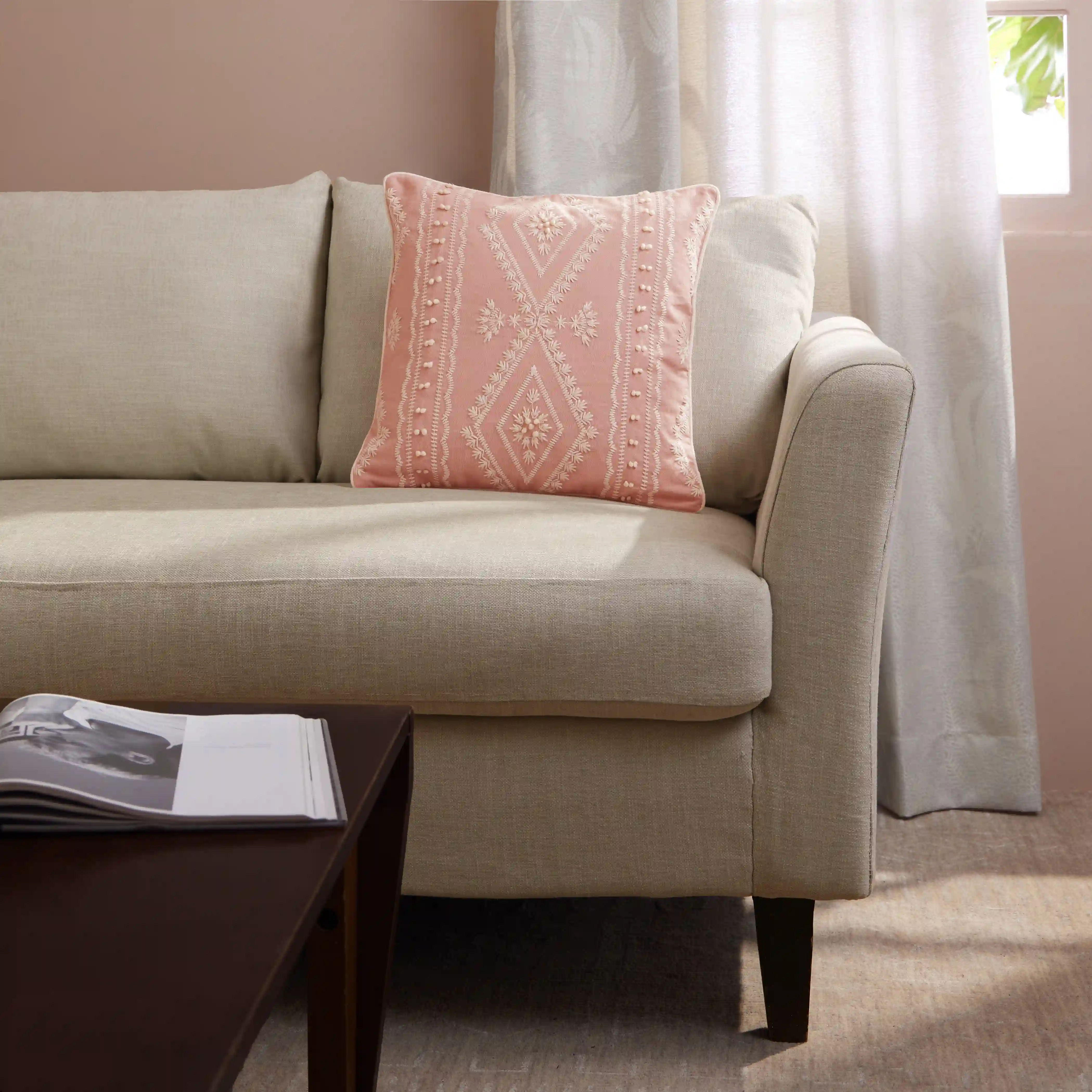 Espricia Embroidered Cushion Cover | Floral Mirage - Image 14