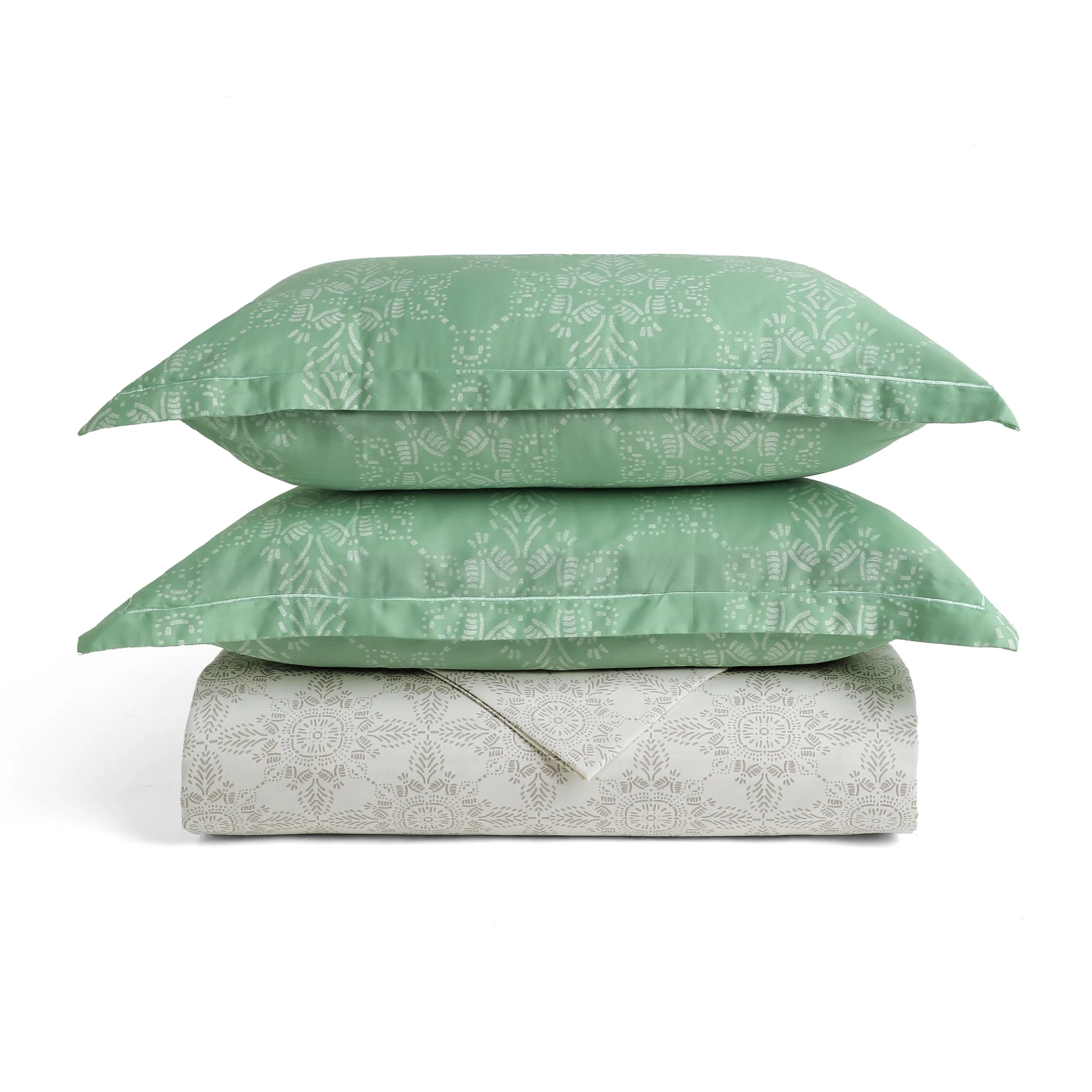 Fergana | 250TC Artistic Bohemian Printed Cotton Bedsheet Set | Pillow Cover with Merrow Hem Treatment - Image 24