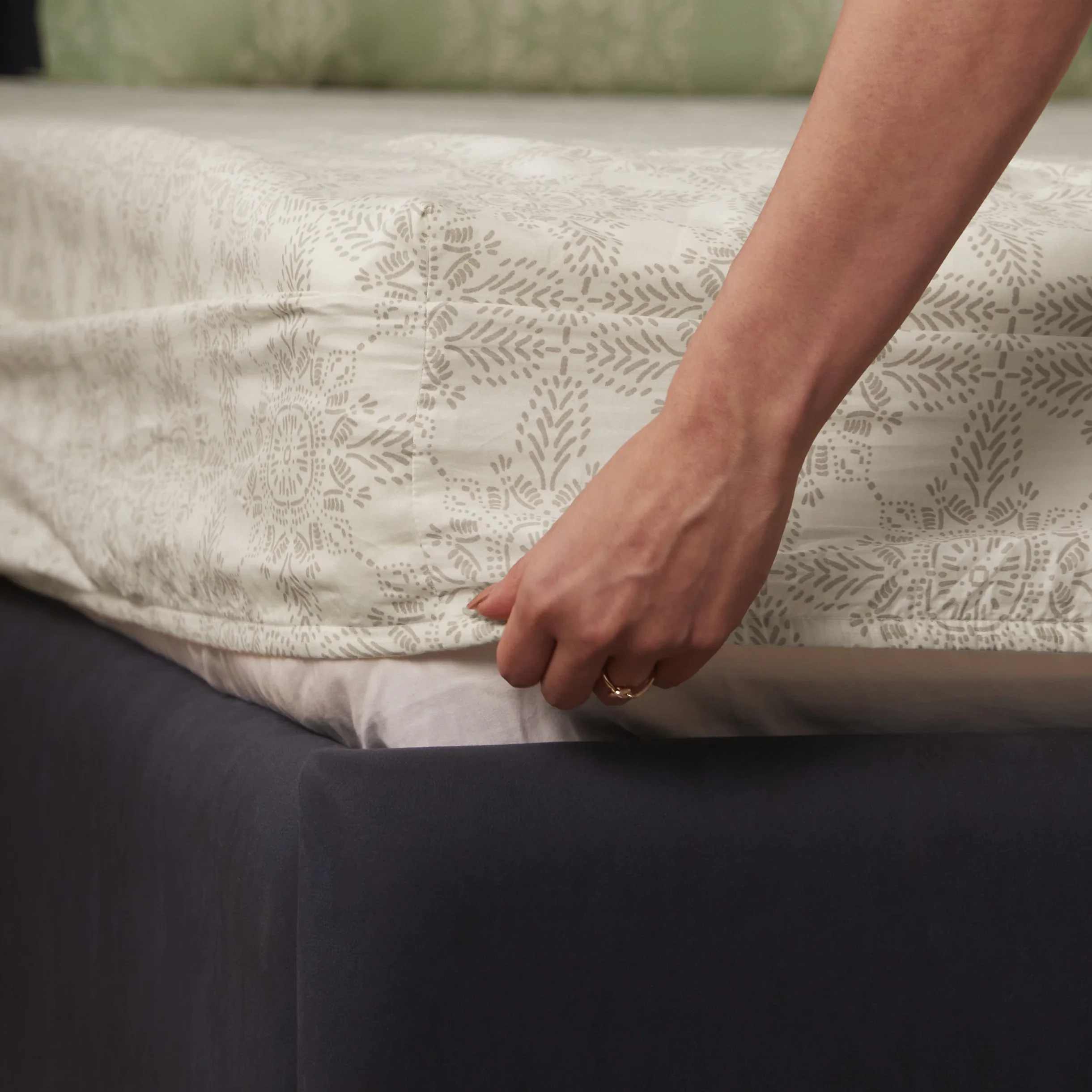 Fergana | 250TC Artistic Bohemian Printed Cotton Fitted Sheet Set | Pillow Cover with Merrow Hem Treatment - Image 32