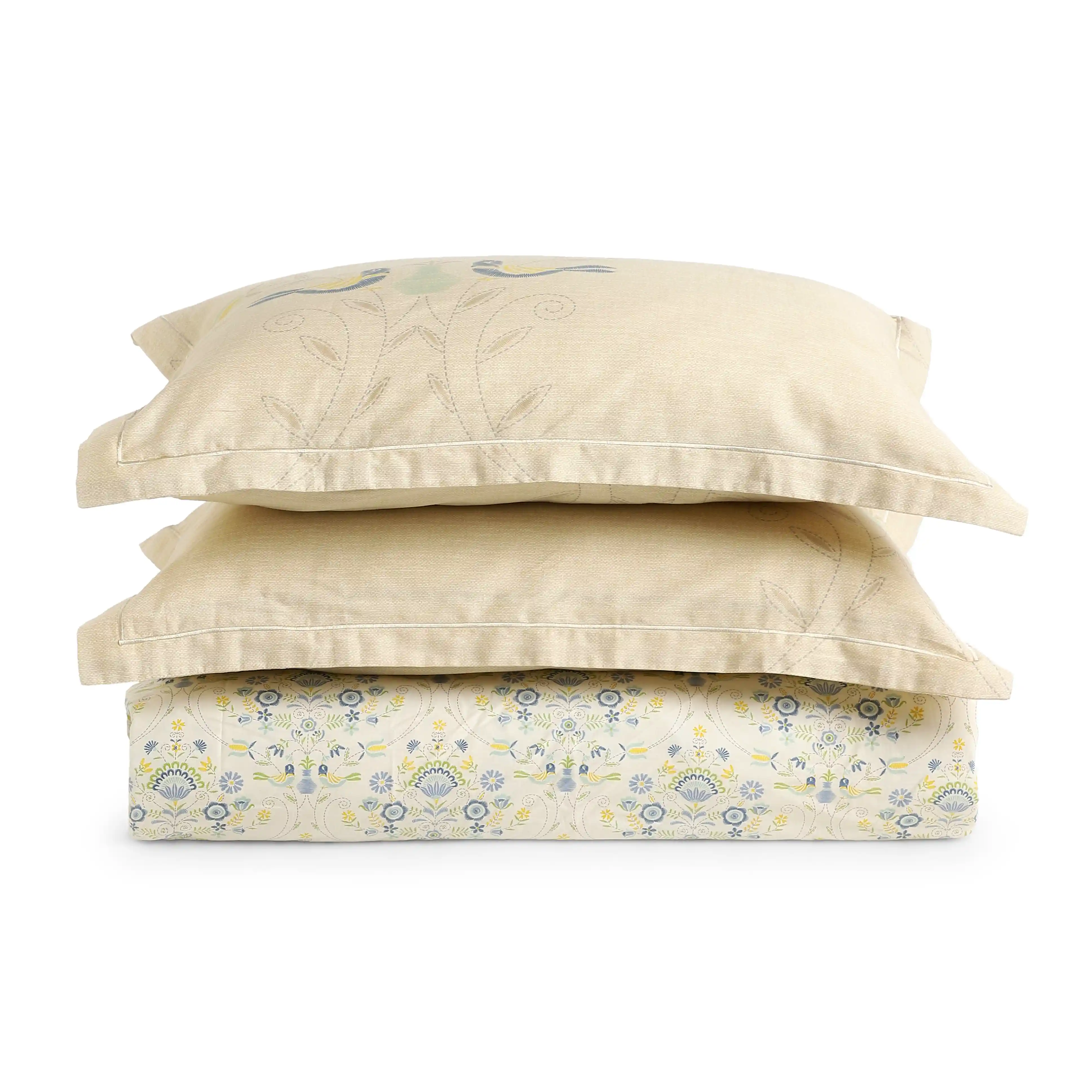 Fergana | 250TC Artistic Bohemian Printed Cotton Fitted Sheet Set | Pillow Cover with Merrow Hem Treatment - Image 5