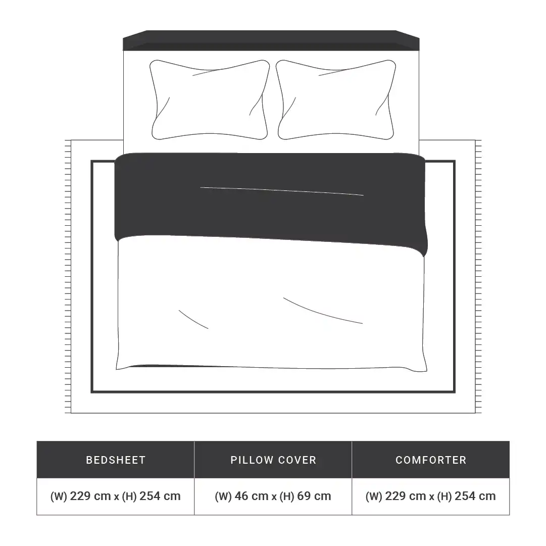 Mishella | Mix & Match Printed Coordinated Bedding Set | Set of Bedsheet & Comforter - Beige - Image 6