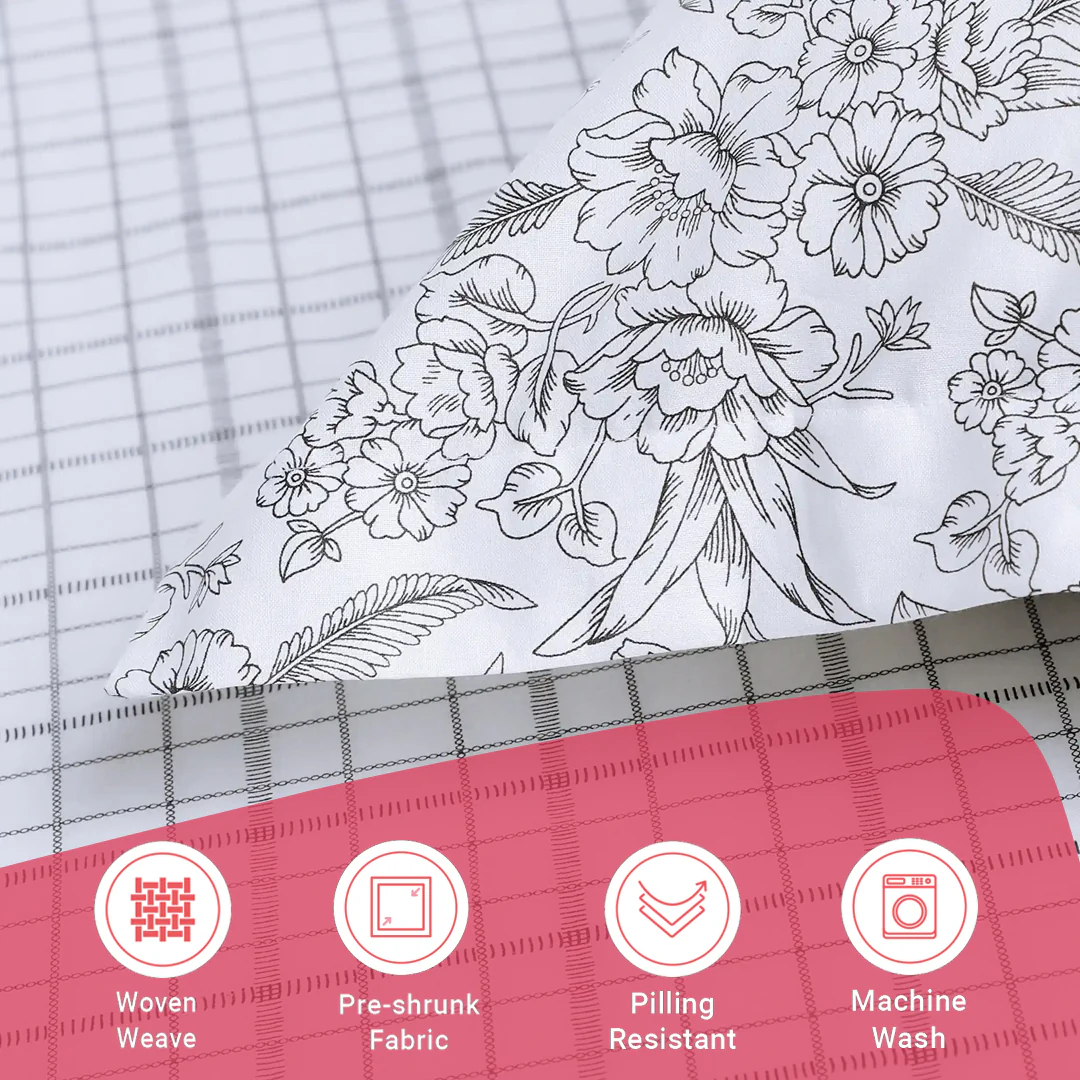 Mishella | Mix & Match Printed Cotton Bedsheet Set - Charcoal Checks - Image 17
