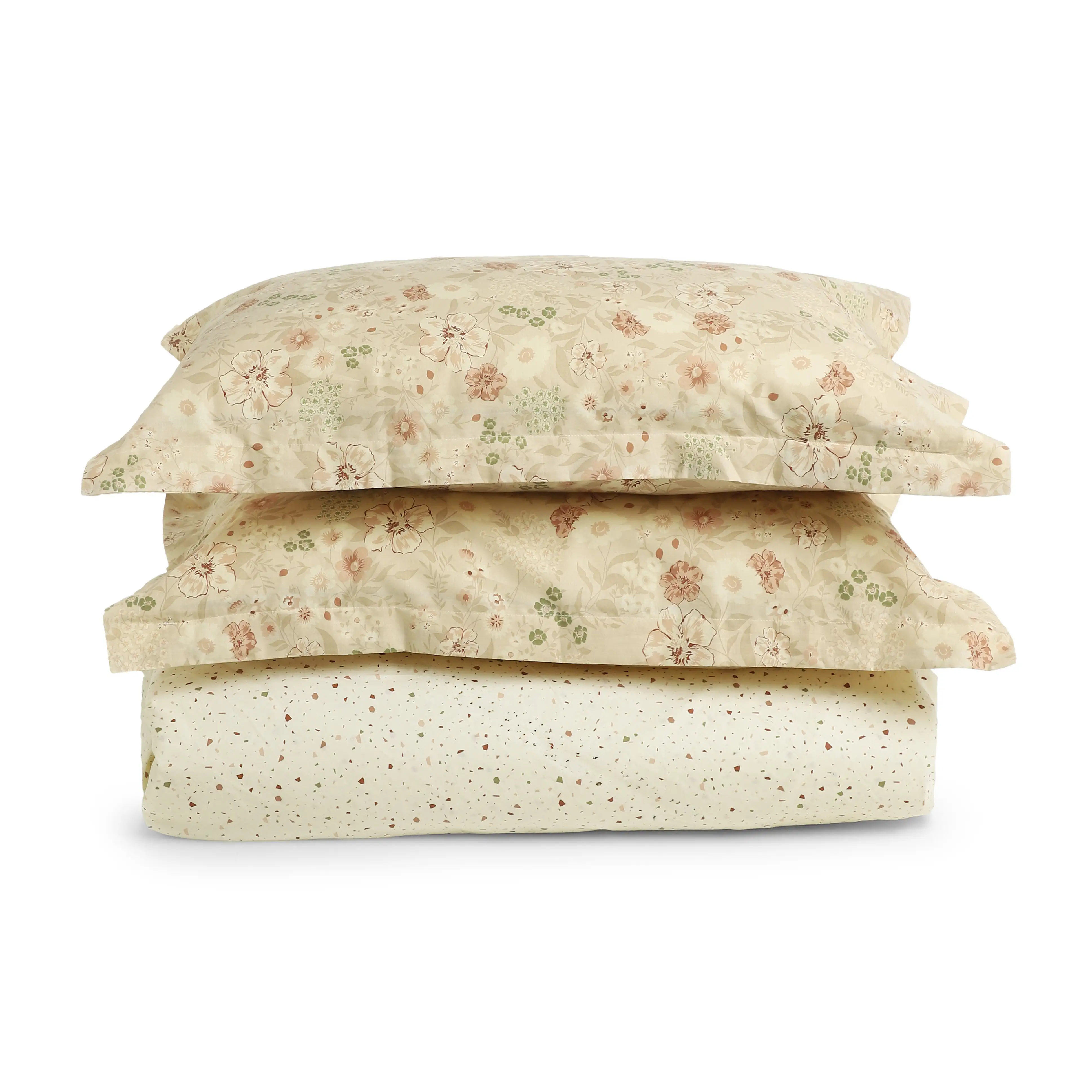 Mishella | Mix & Match Printed Cotton Bedsheet Set - Cream - Image 9