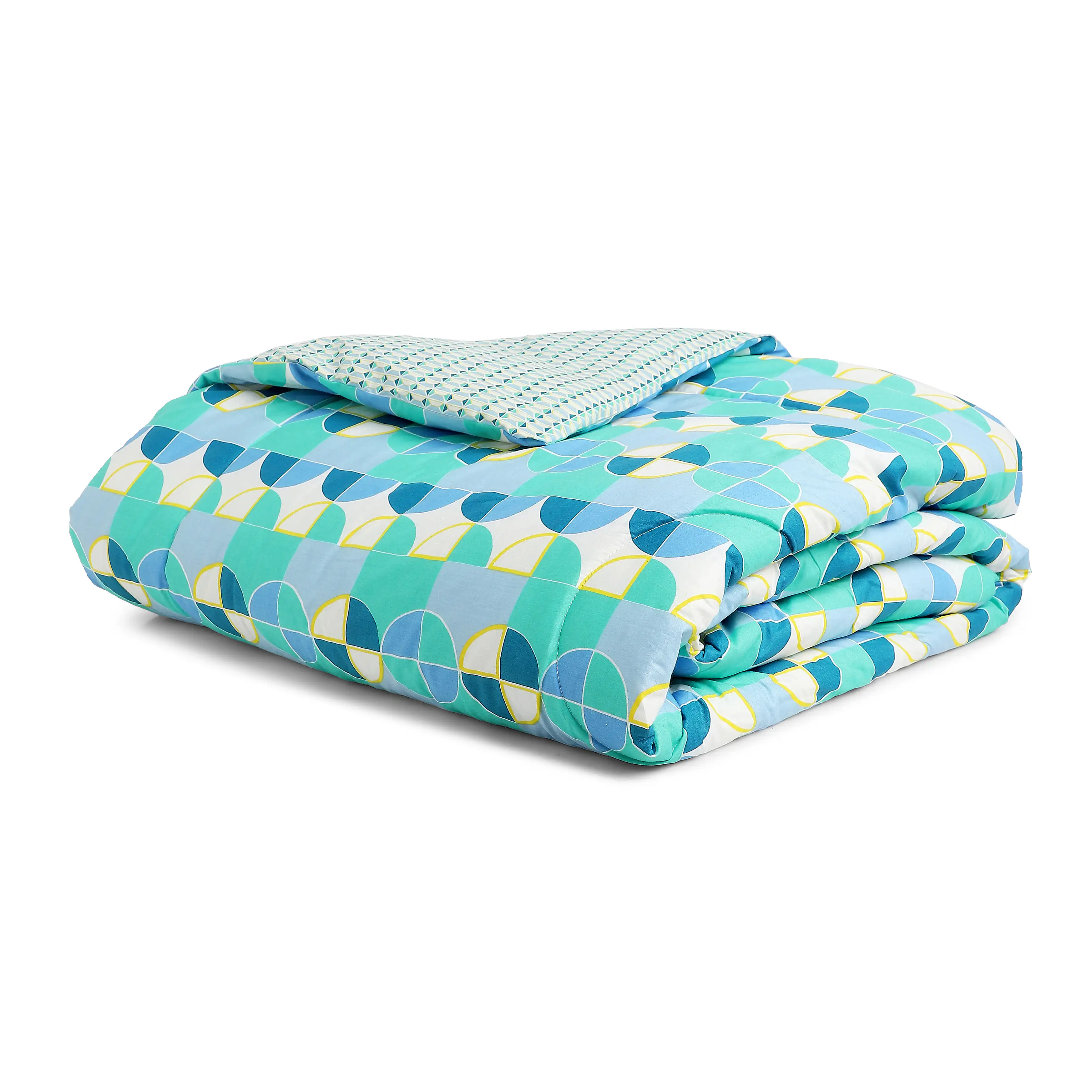 Mishella | Mix & Match Printed Coordinated Bedding Set | Set of Bedsheet & Comforter - Orbit Teal - Image 5