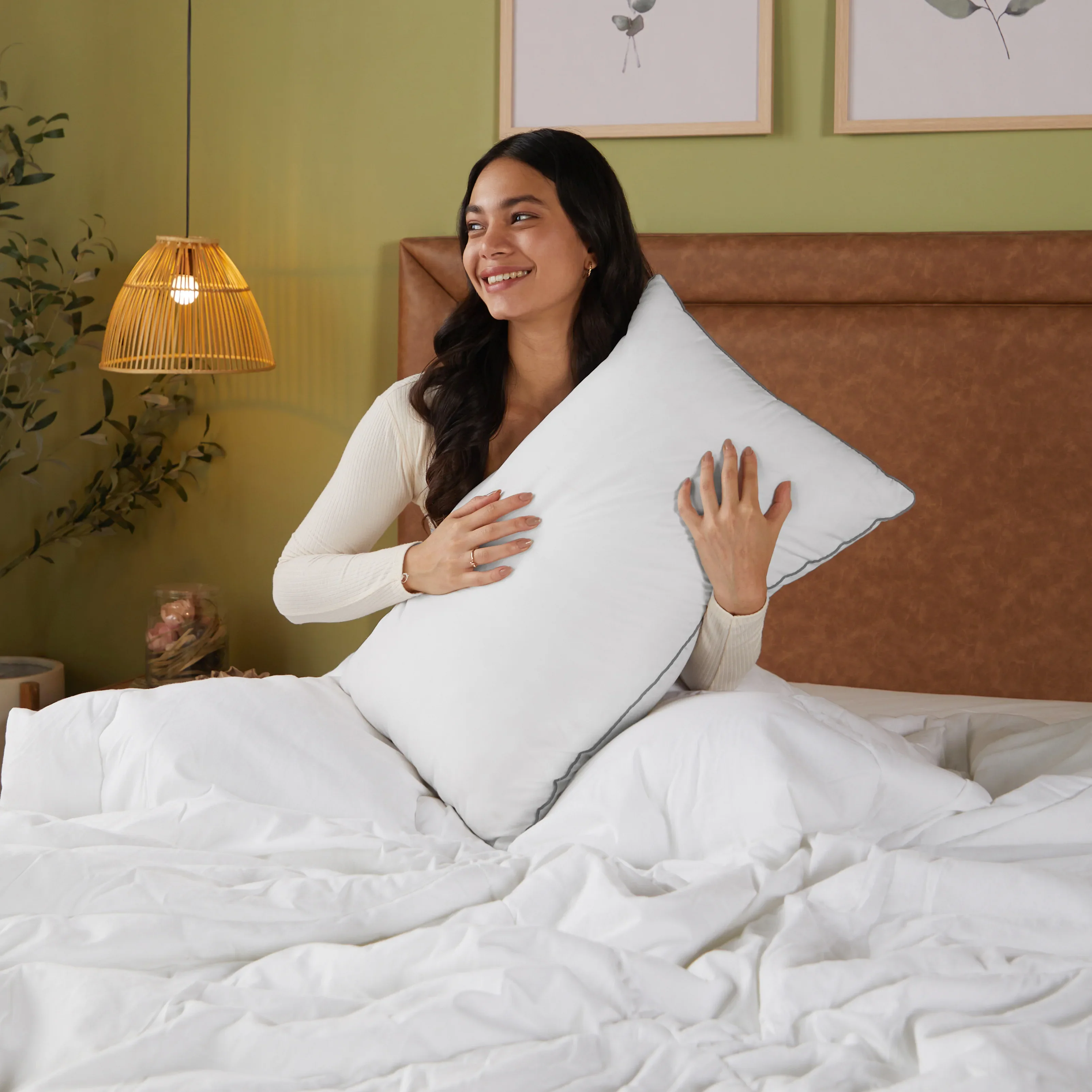 Nightcloud White Solid Cord Pillow Filler - Image 3