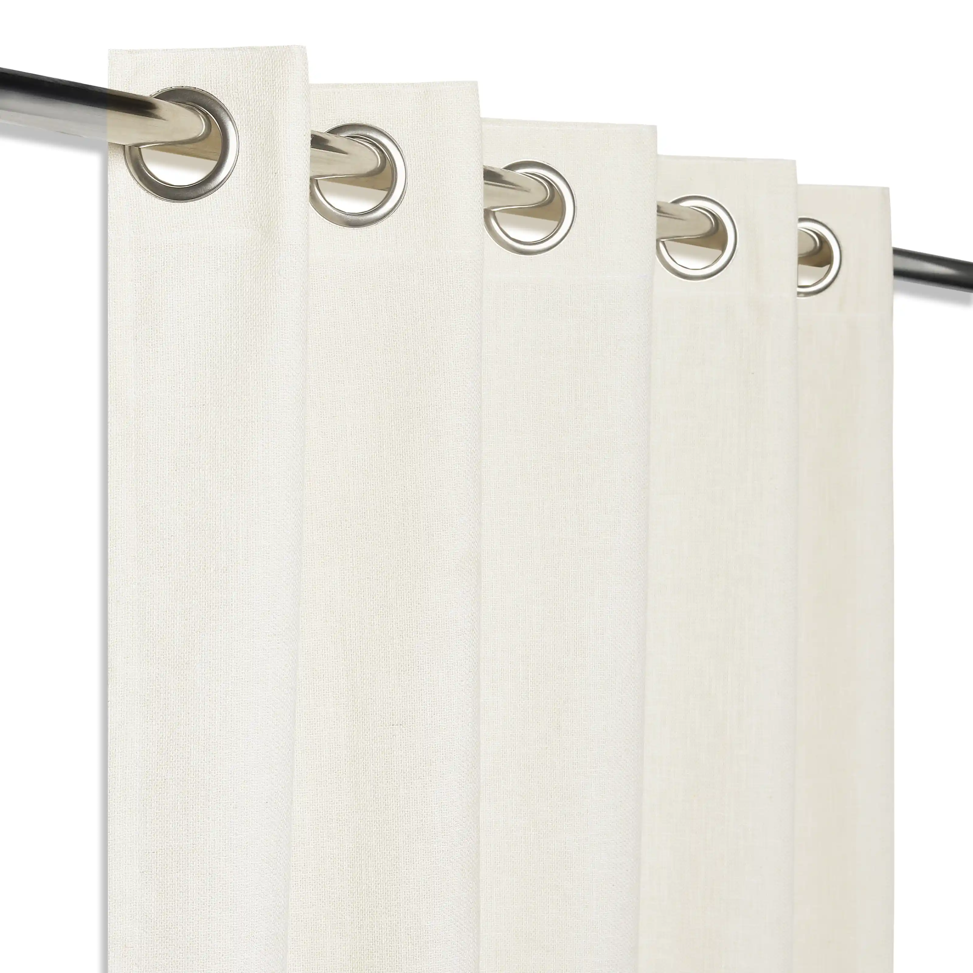 Paleto Set Of 2 Solid Readymade Curtains | Monochrome Play - Image 2