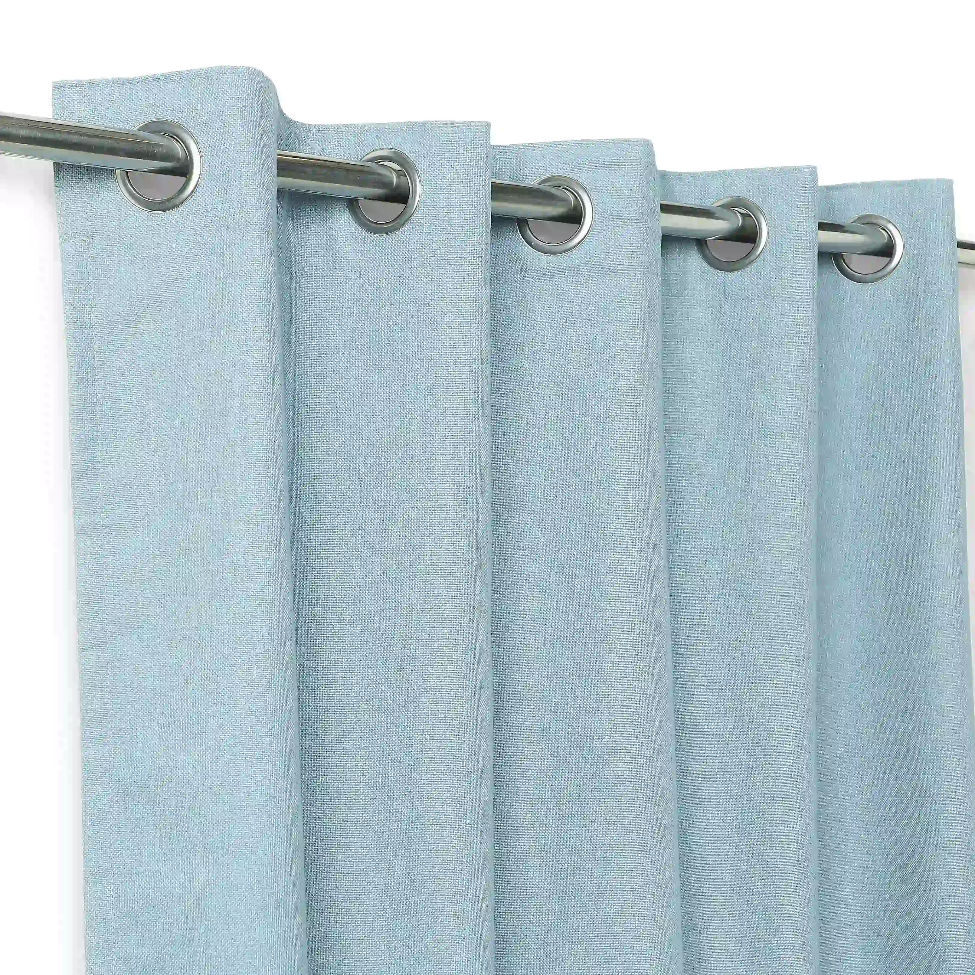 Paleto Set Of 2 Solid Readymade Curtains | Woven Calm - Image 18