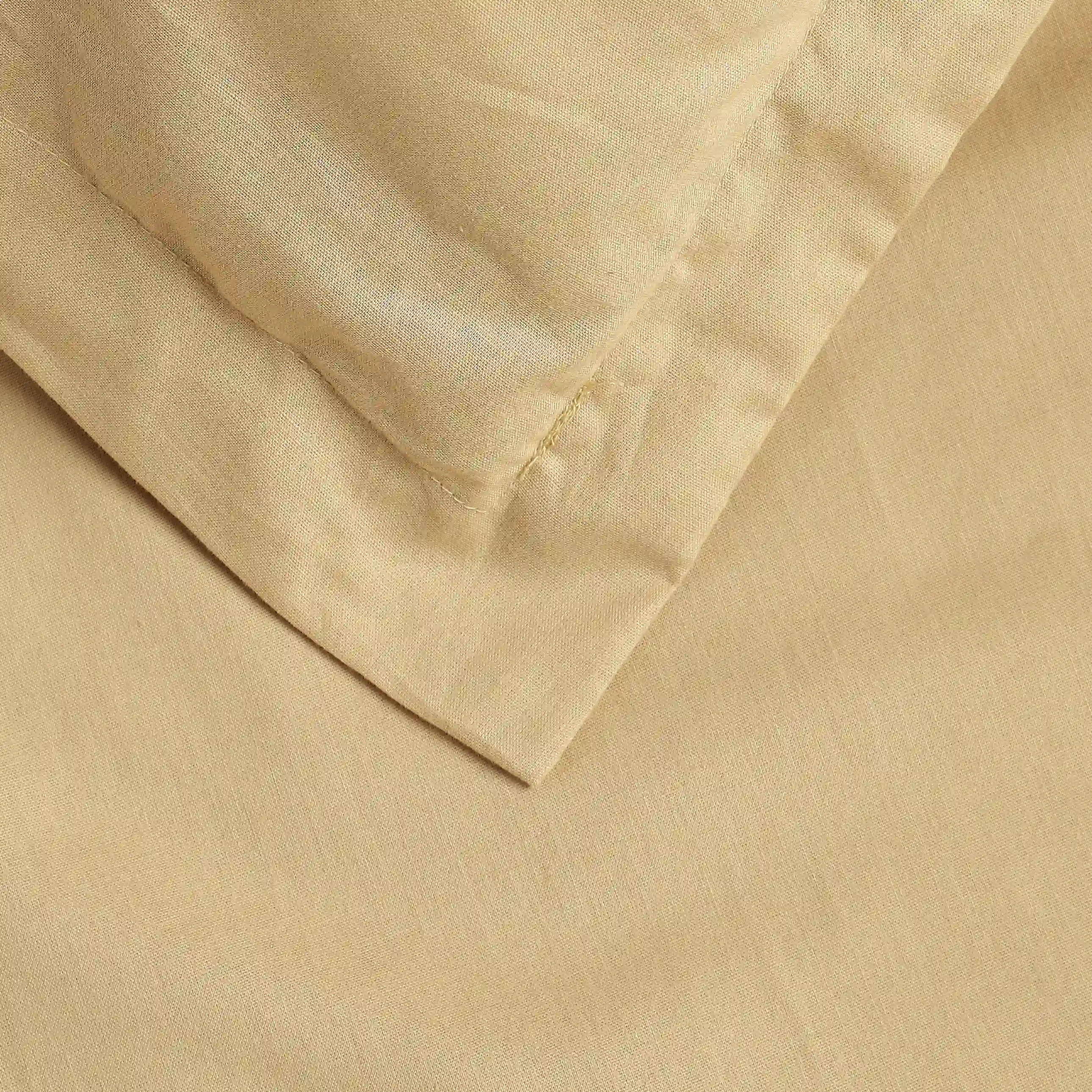 Paleto | Everyday Hues Solid Dyed Cotton Bedsheet Set-Beige - Image 15