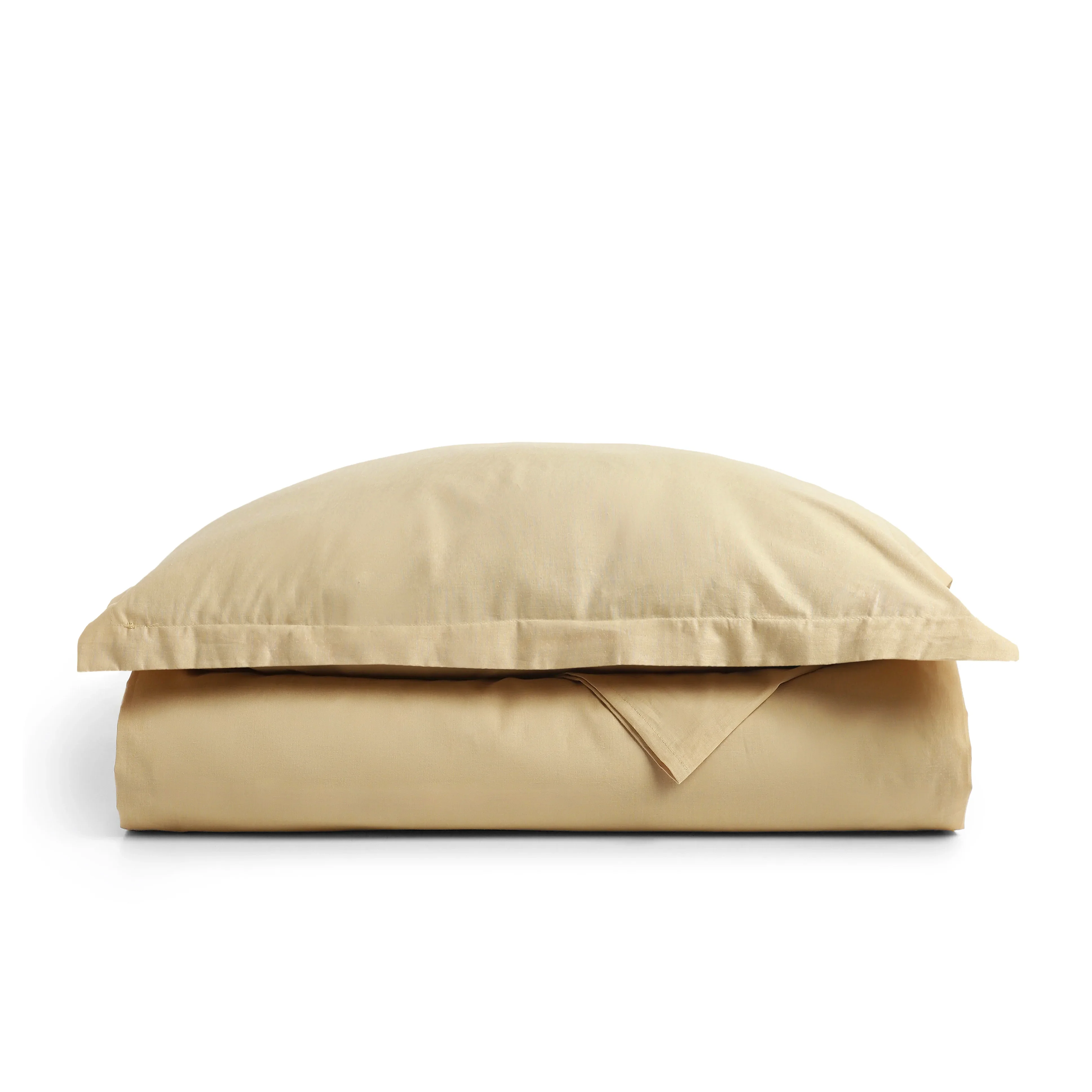 Paleto | Everyday Hues Solid Dyed Cotton Bedsheet Set-Beige - Image 4