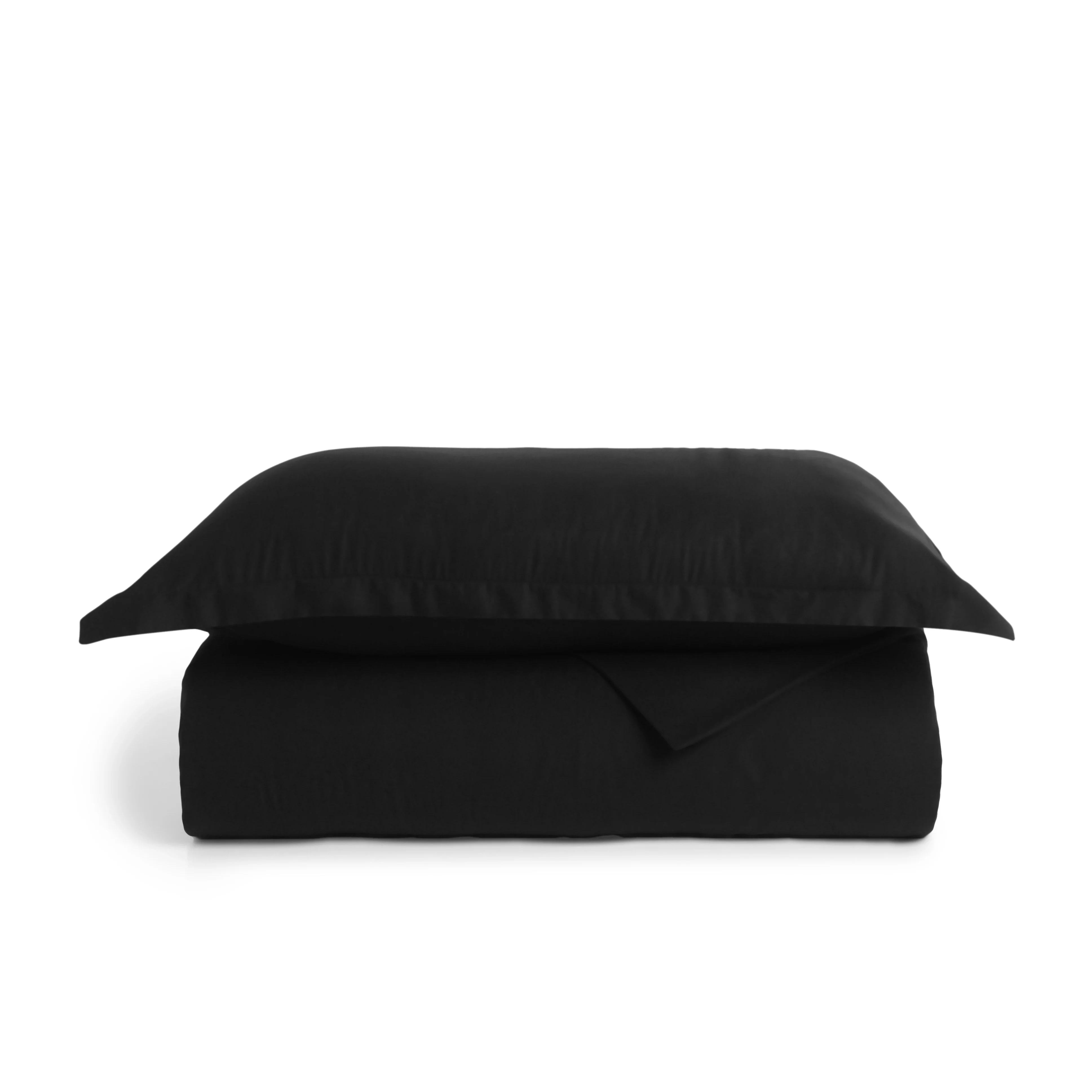 Paleto | Everyday Hues Solid Dyed Cotton Bedsheet Set-Black - Image 4