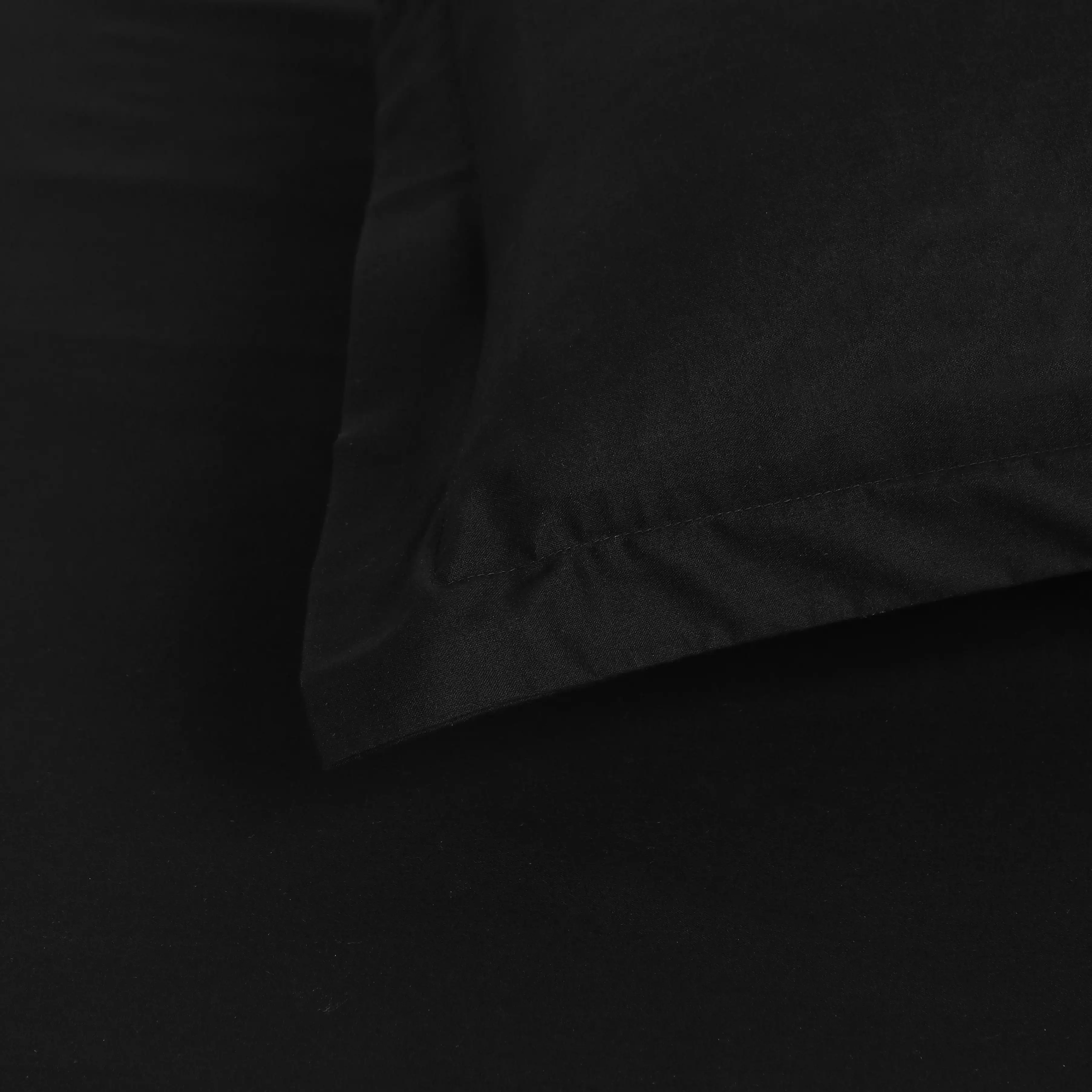Paleto | Everyday Hues Solid Dyed Cotton Bedsheet Set-Black - Image 5