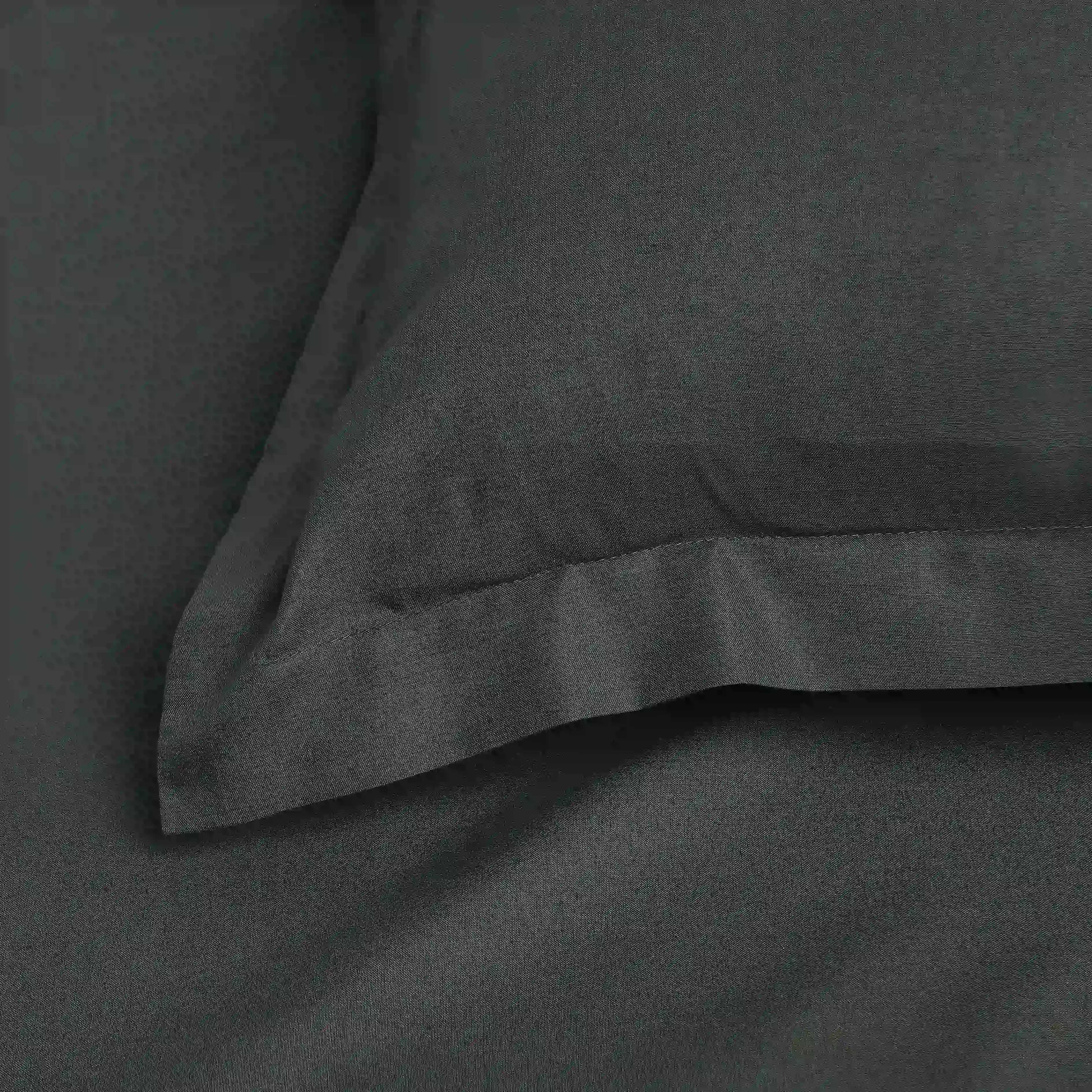 Paleto | Everyday Hues Solid Dyed Cotton Bedsheet Set-Dark Grey - Image 10
