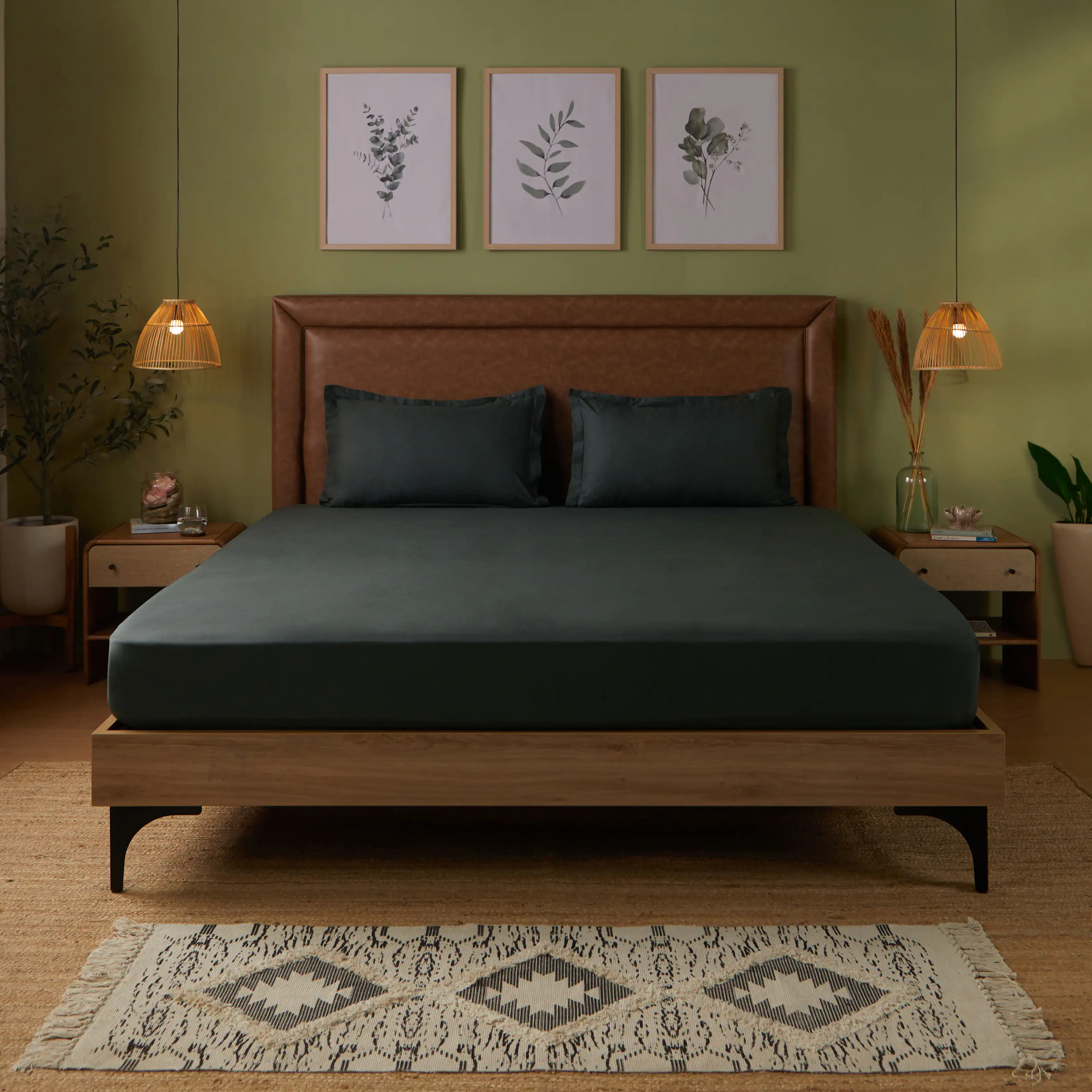 Paleto | Everyday Hues Solid Dyed Cotton Bedsheet Set-Dark Grey - Image 12