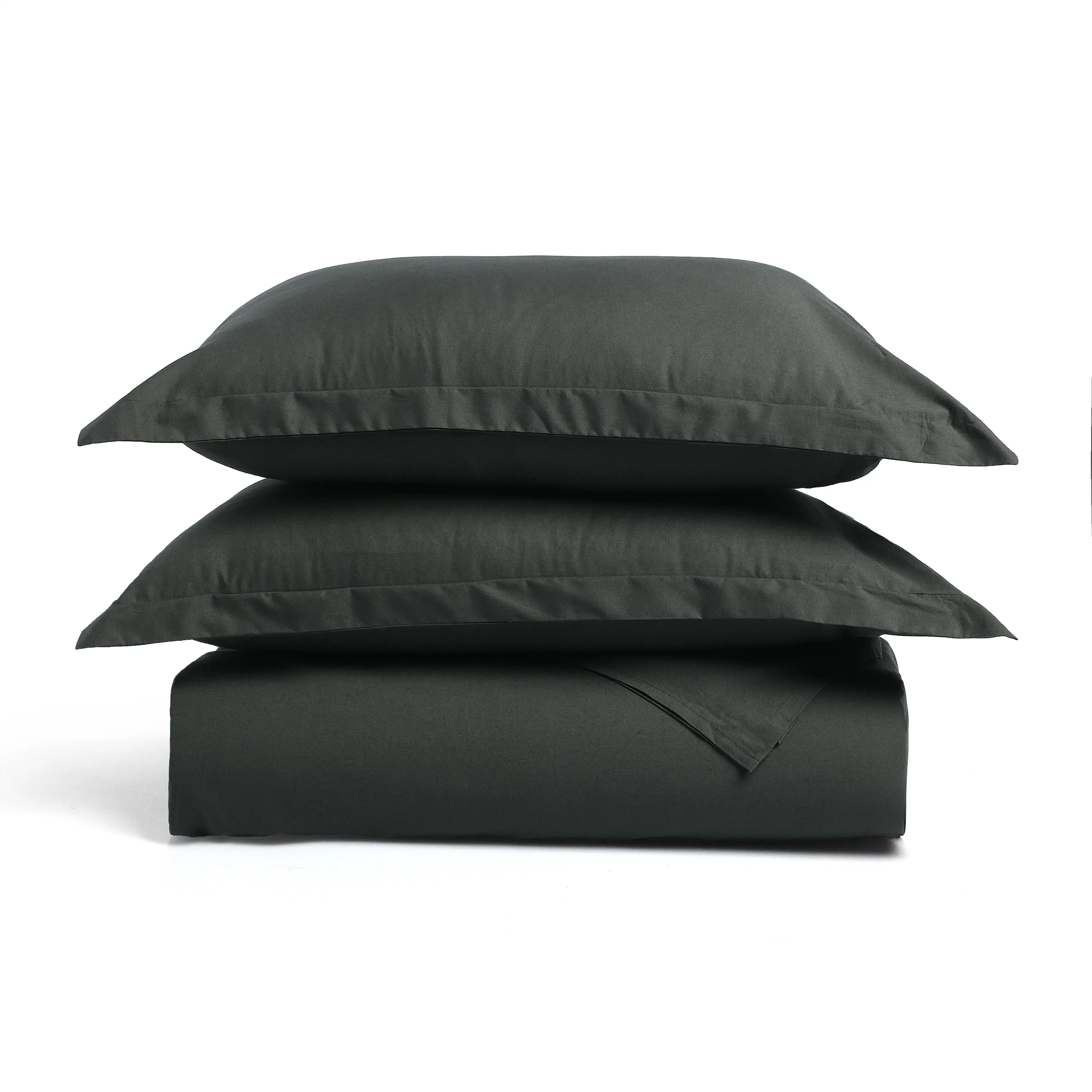 Paleto | Everyday Hues Solid Dyed Cotton Bedsheet Set-Dark Grey - Image 14