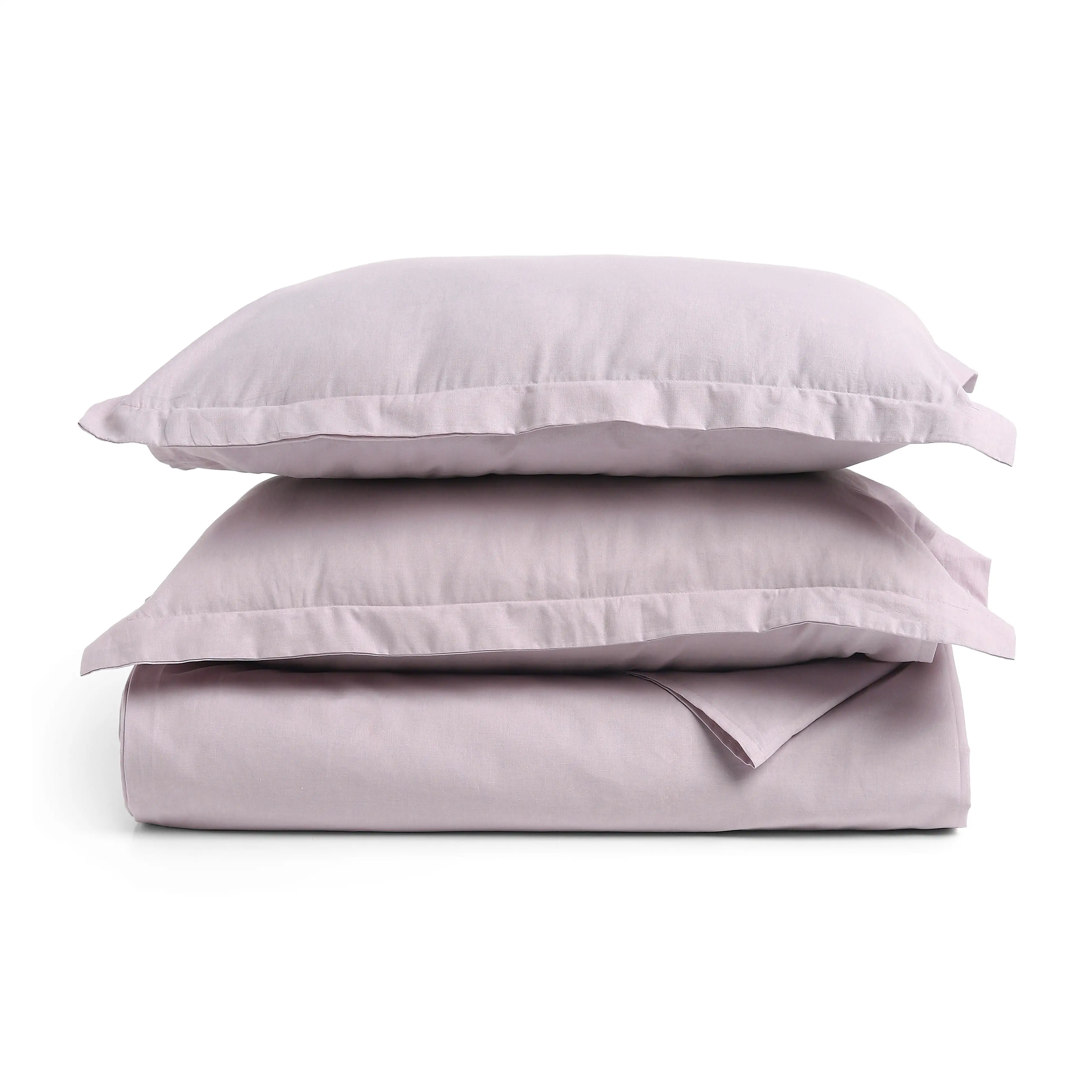 Paleto | Everyday Hues Solid Dyed Cotton Bedsheet Set-Grey Lavender - Image 14