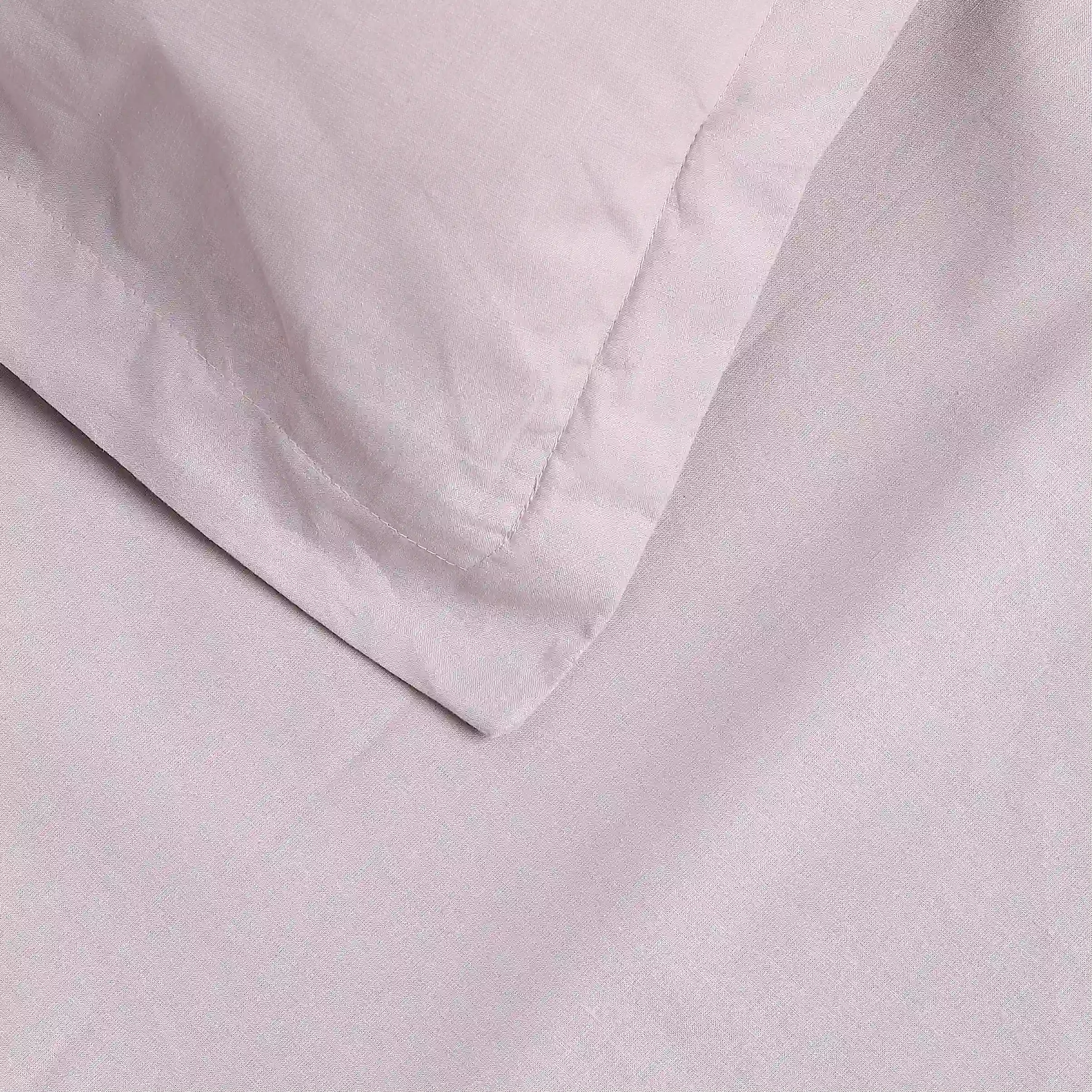 Paleto | Everyday Hues Solid Dyed Cotton Bedsheet Set-Grey Lavender - Image 15