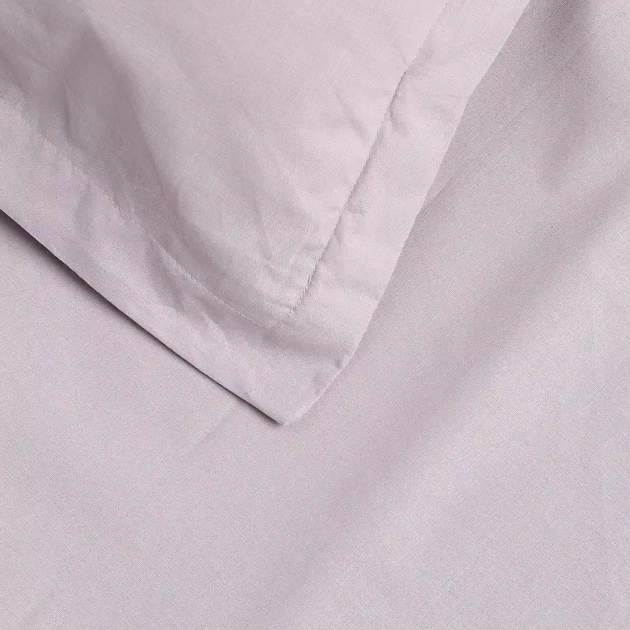 Paleto | Everyday Hues Solid Dyed Cotton Bedsheet Set-Grey Lavender - Image 5