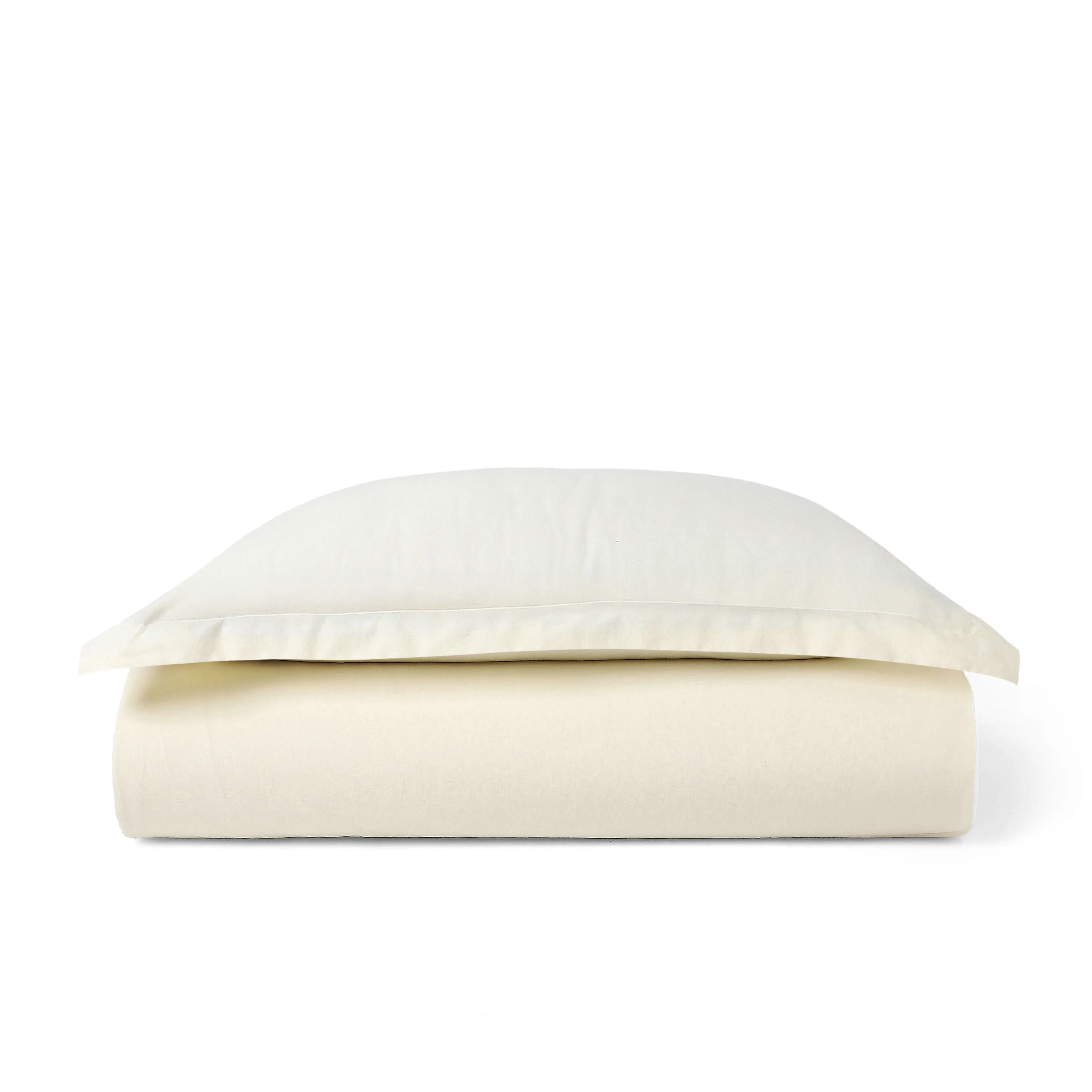 Paleto | Everyday Hues Solid Dyed Cotton Bedsheet Set-Ivory - Image 4