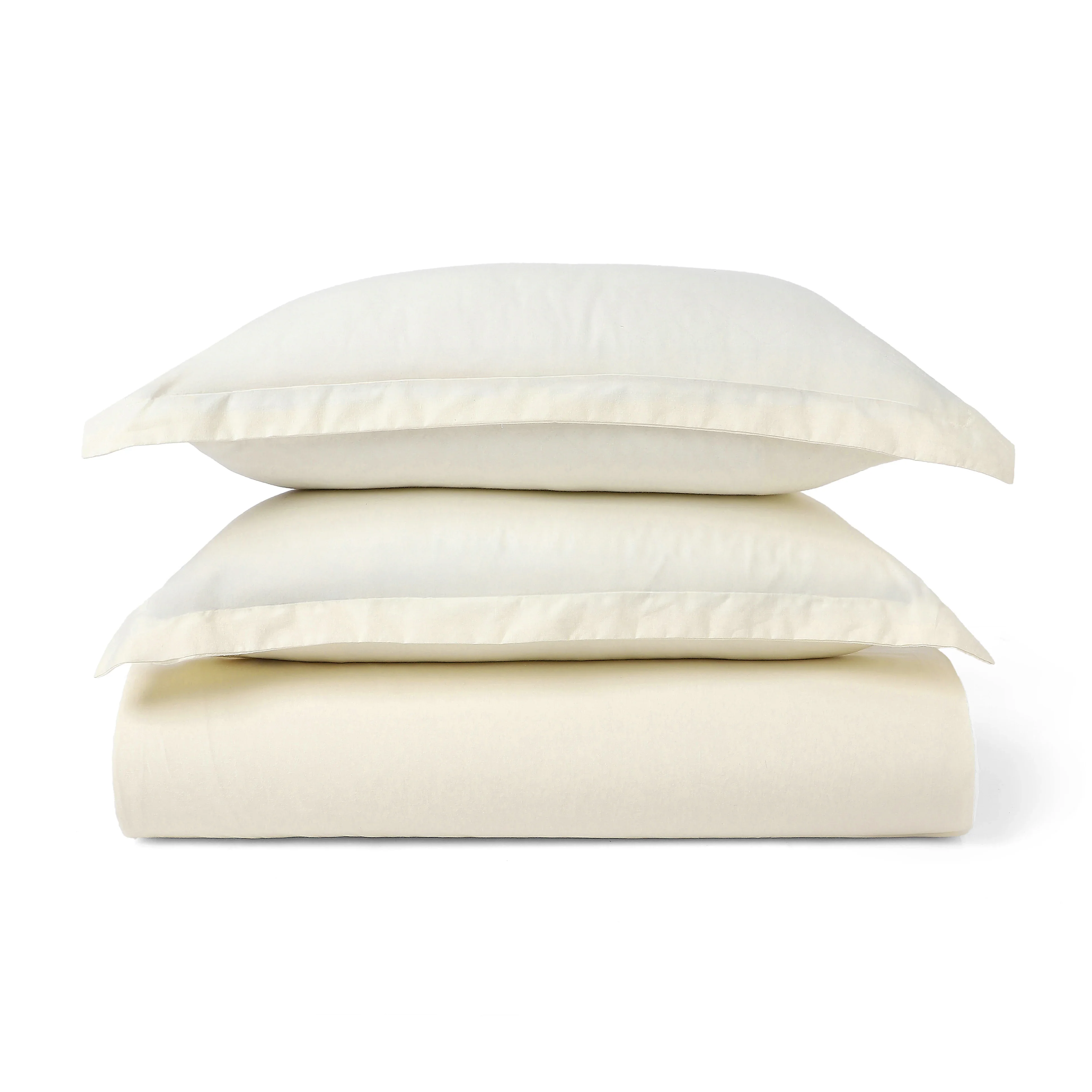 Paleto | Everyday Hues Solid Dyed Cotton Bedsheet Set-Ivory - Image 9