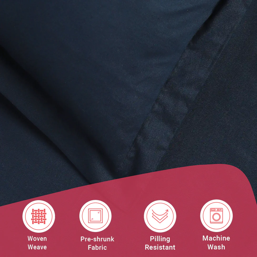 Paleto | Everyday Hues Solid Dyed Cotton Bedsheet Set-Navy - Image 17