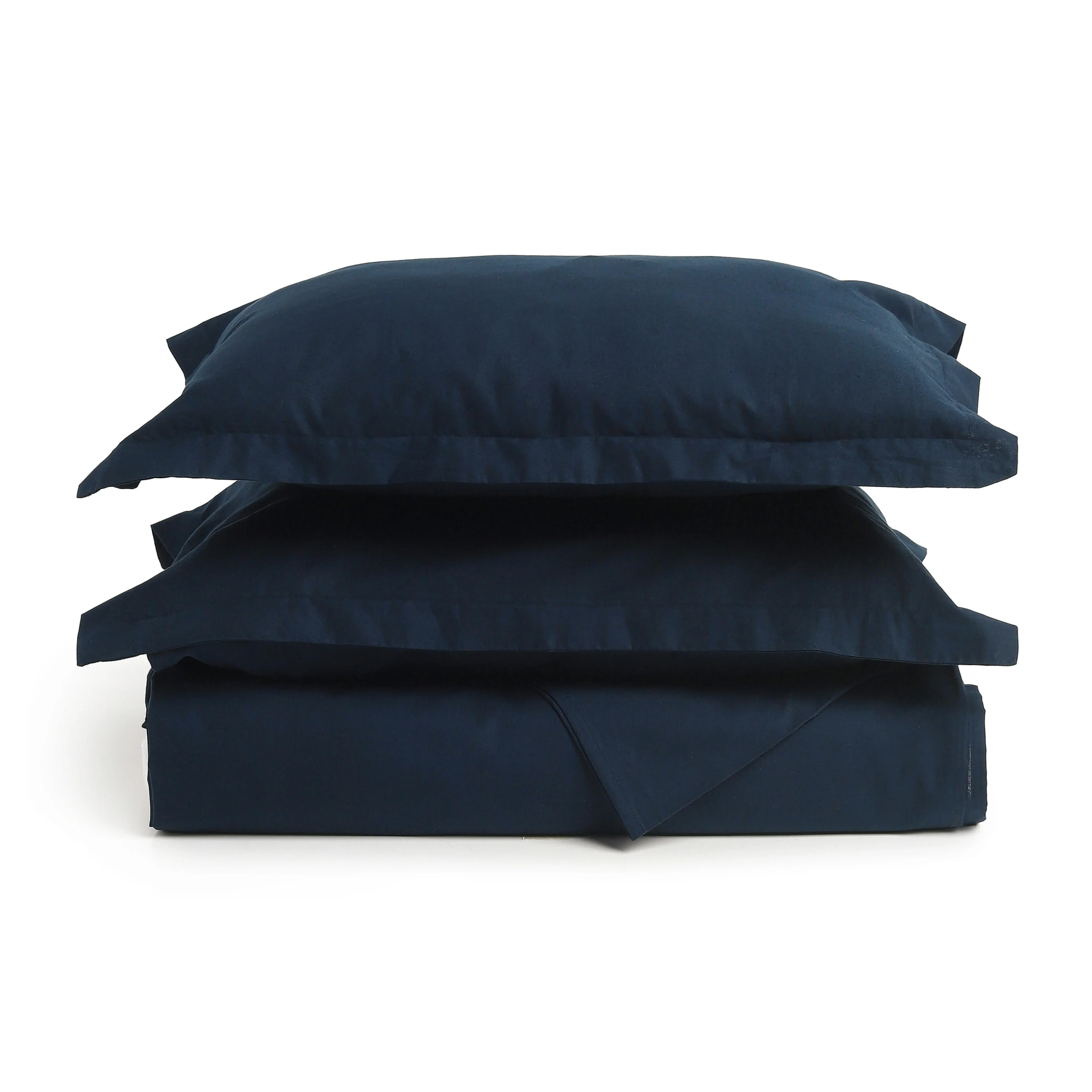 Paleto | Everyday Hues Solid Dyed Cotton Bedsheet Set-Navy - Image 9