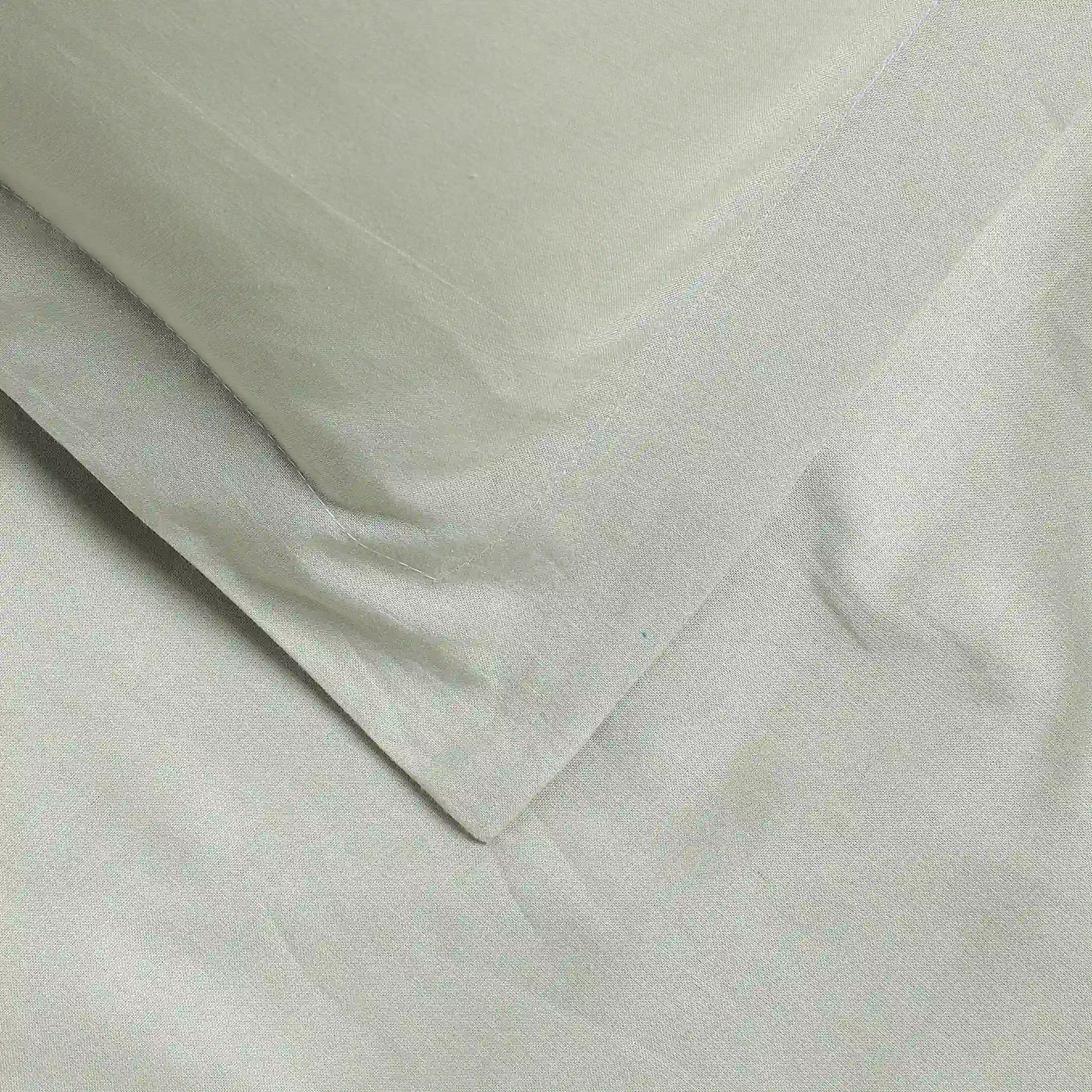 Paleto | Everyday Hues Solid Dyed Cotton Bedsheet Set-Silver - Image 5