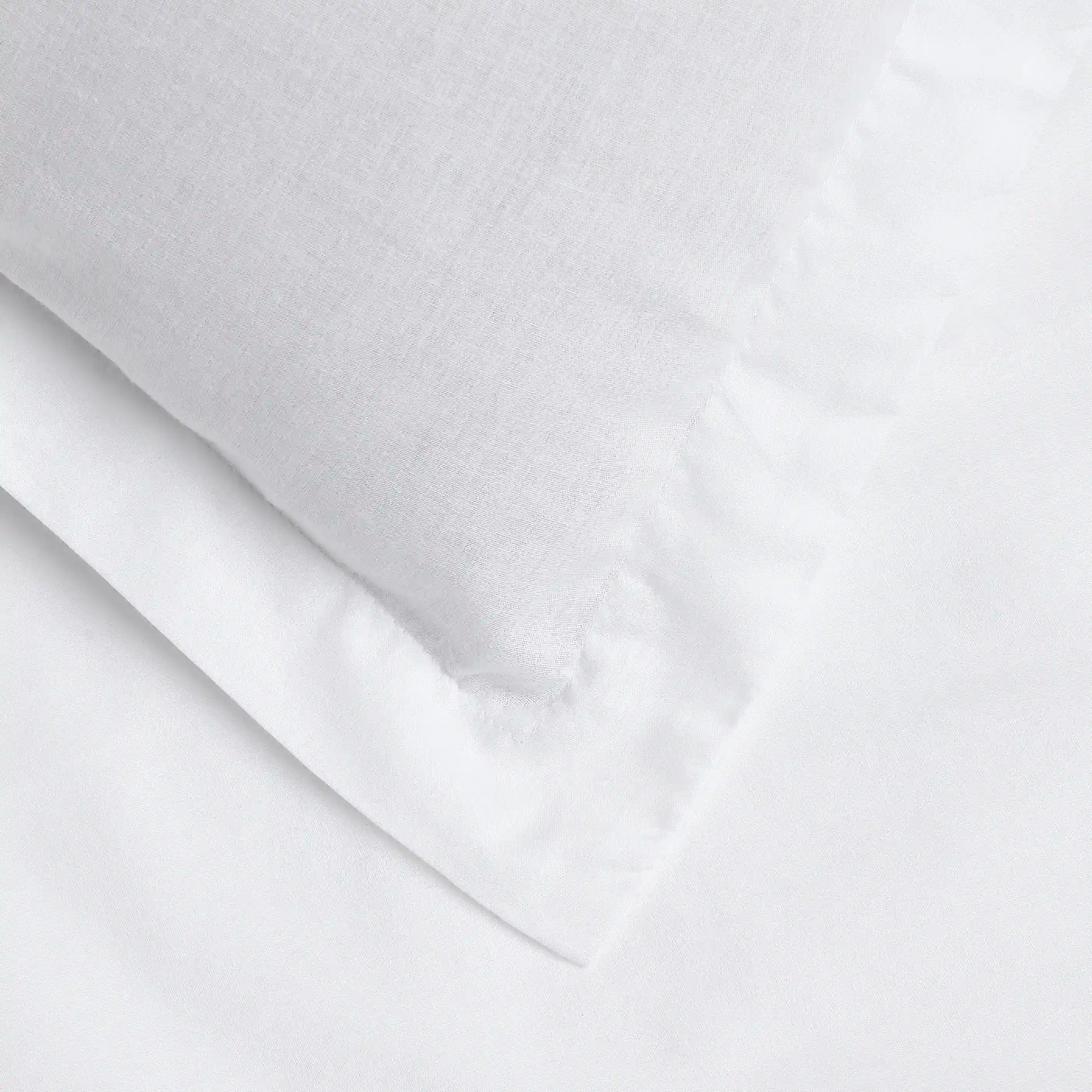 Paleto | Everyday Hues Solid Dyed Cotton Bedsheet Set-White - Image 15