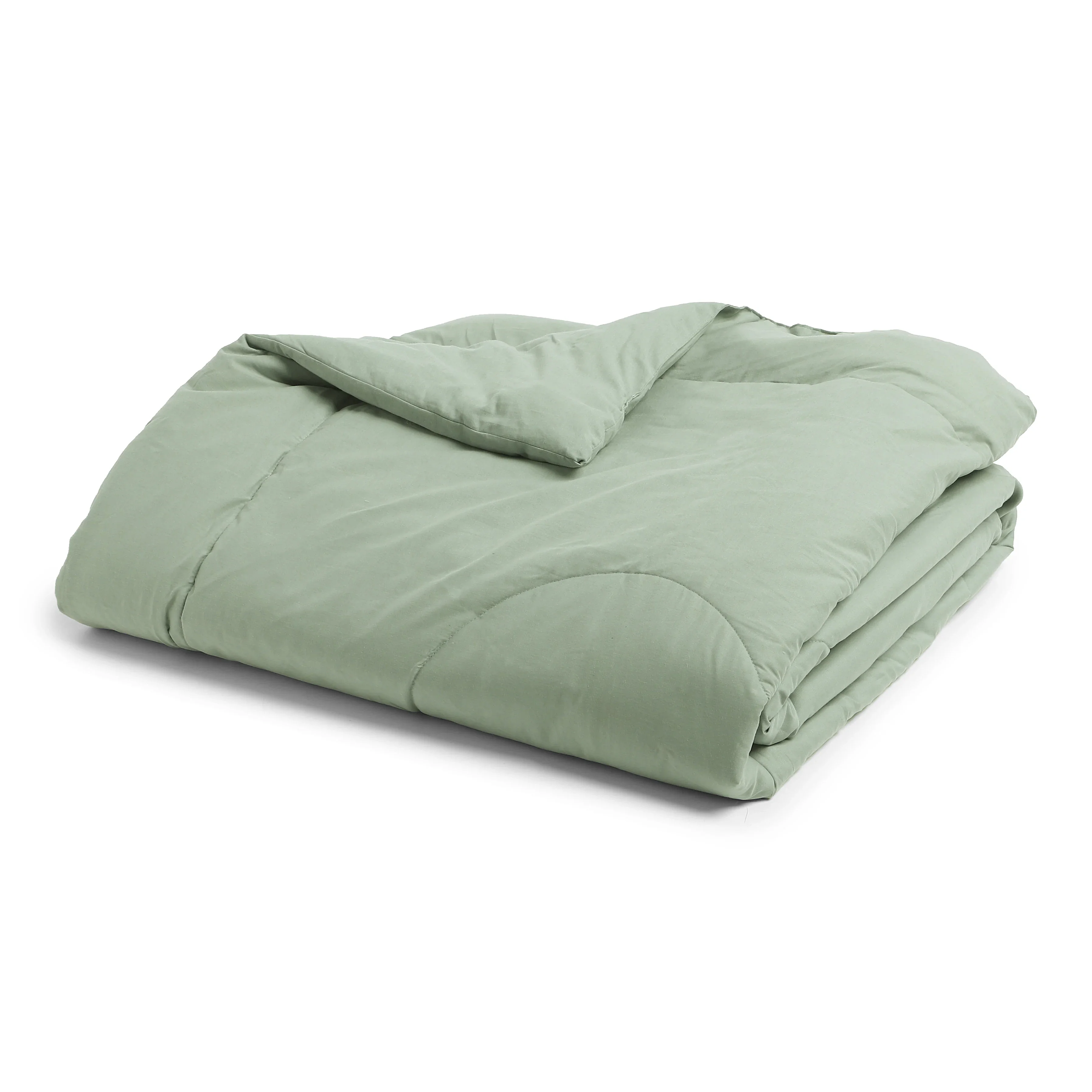 Paleto | Everyday Hues Cotton Solid Dyed 120GSM Comforter-Green Sage - Image 4