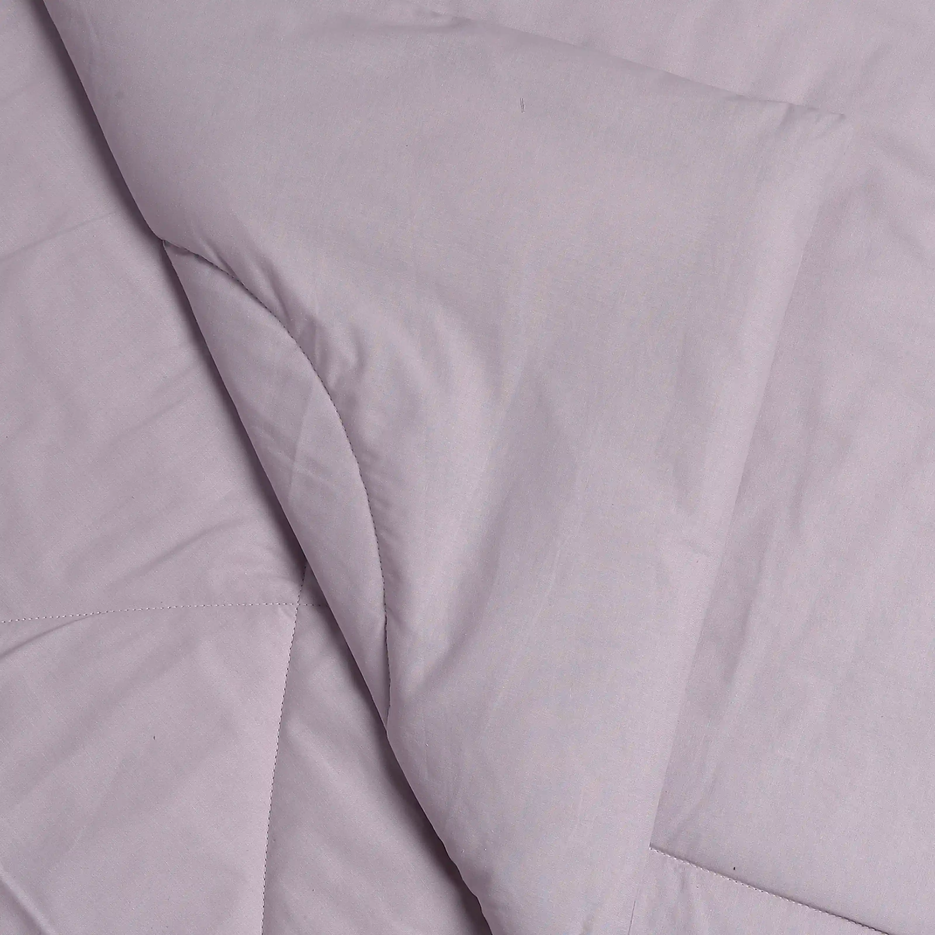 Paleto | Everyday Hues Cotton Solid Dyed 120GSM Comforter-Grey Lavender - Image 5
